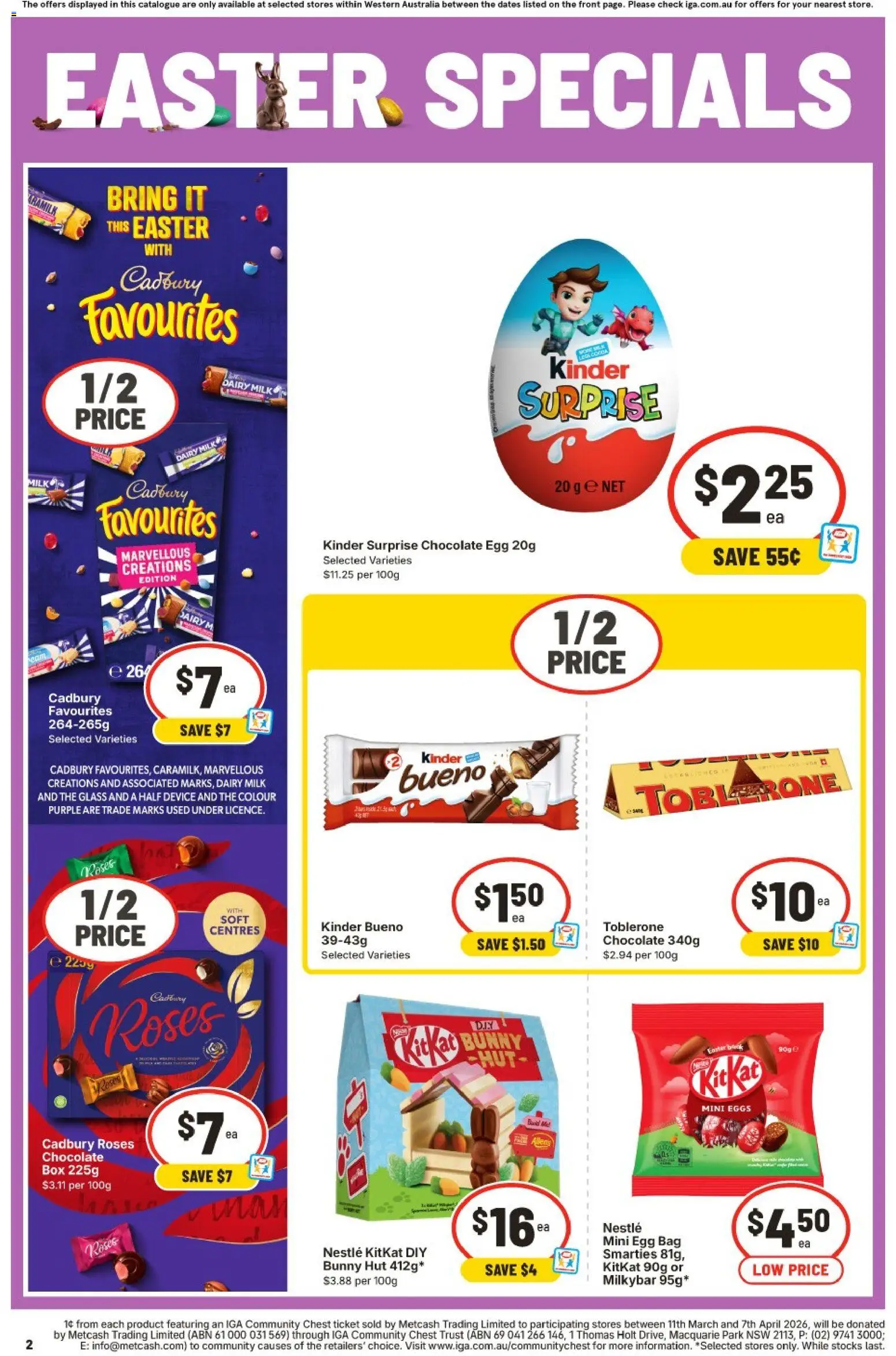 IGA catalogue - valid from 25.03.2026 | Page: 2 | Products: Box, Dairy, Chocolate, Bag