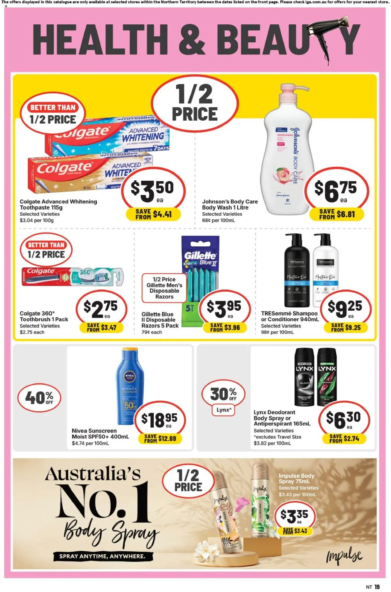 IGA catalogue - valid from 25.02.2026 | Page: 15 | Products: Antiperspirant, Toothpaste, Toothbrush, Razors