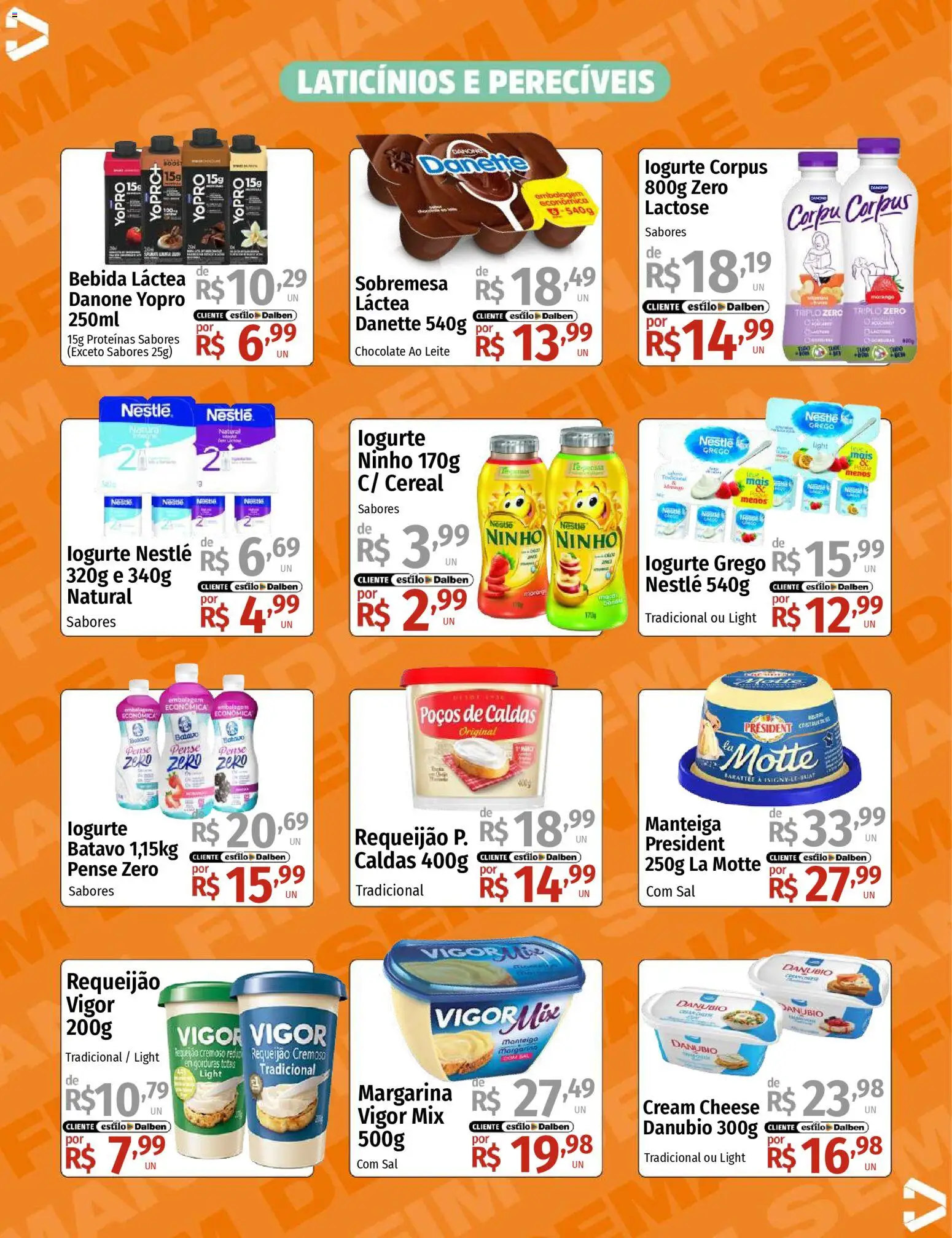 Supermercado Dalben Folheto - válido de 14.11.2025 | Página: 9 | Produtos: Manteiga, Cream cheese, Bebida, Requeijão