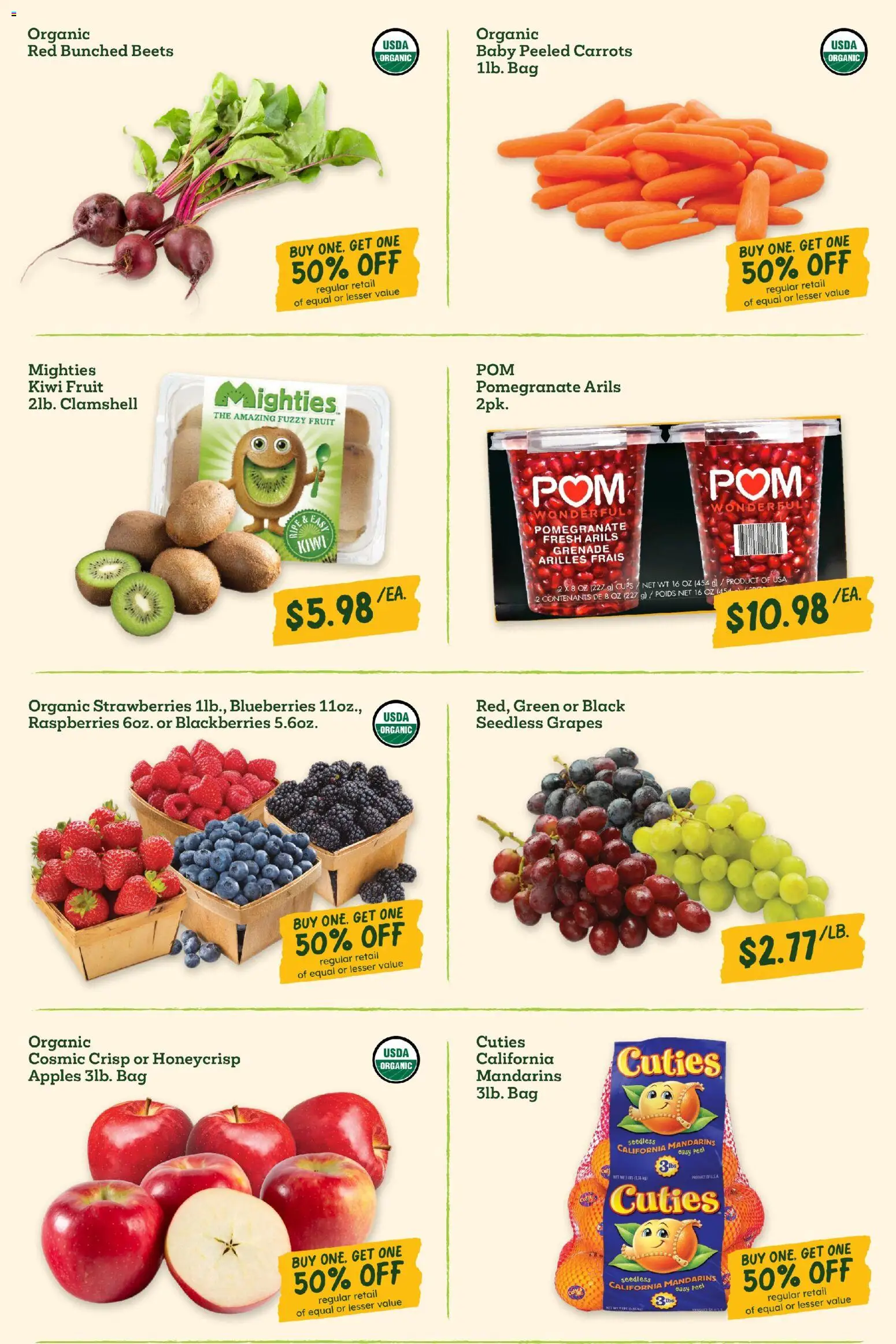 Sprouts Weekly Ad - valid from 31.12.2025 | Page: 6 | Products: Mandarins, Grapes, Blueberries, Bag