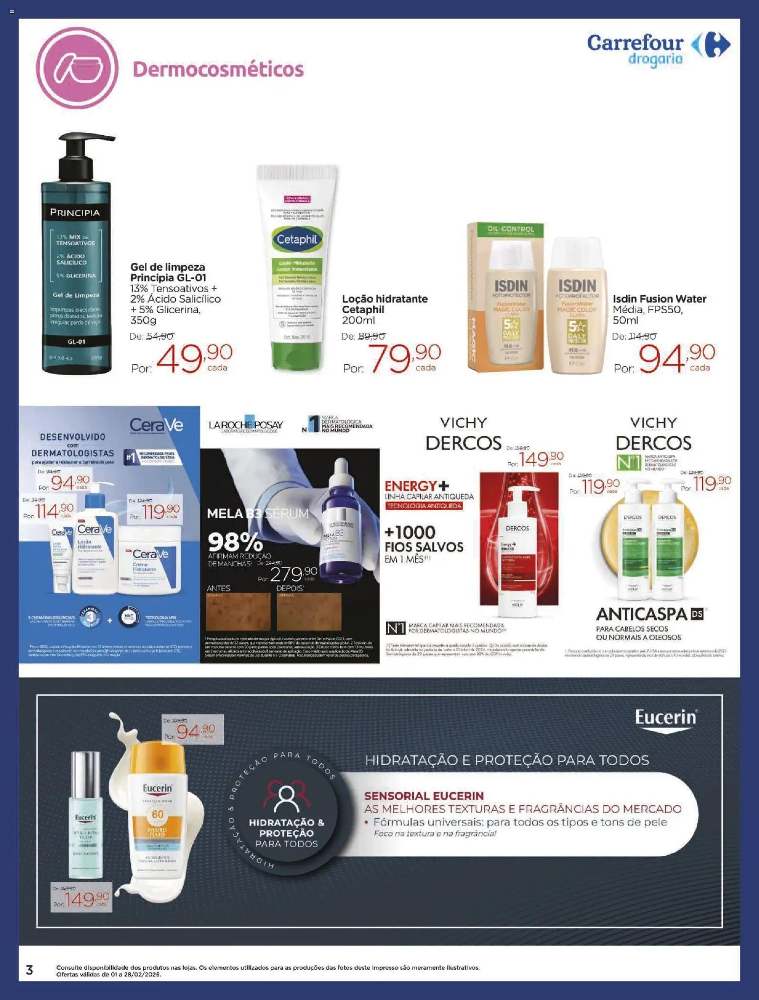 Carrefour Folheto - válido de 01.02.2026 | Página: 3 | Produtos: Fragrância, Sérum, Gel de limpeza