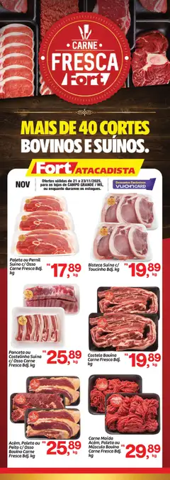 Fort Atacadista - Ofertas Carne Fresca - Pré-Visualização do folheto da loja Fort Atacadista, válido de 21.11.2025