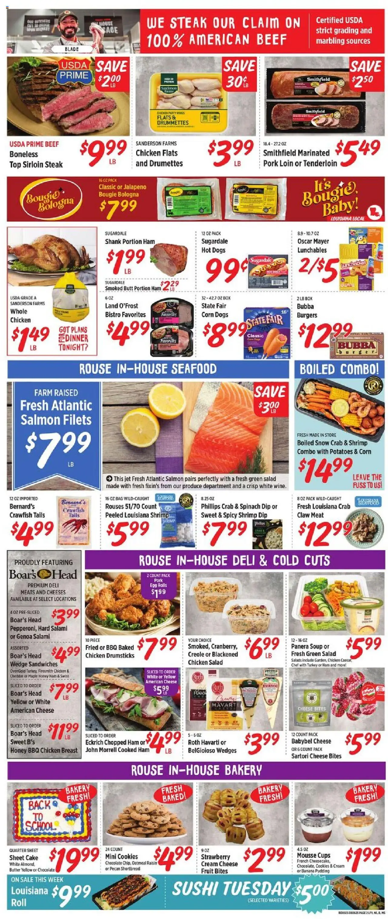 Rouses Weekly Ad - valid from 06.08.2025 | Page: 2 | Products: Corn, Box, Butter, Sheet