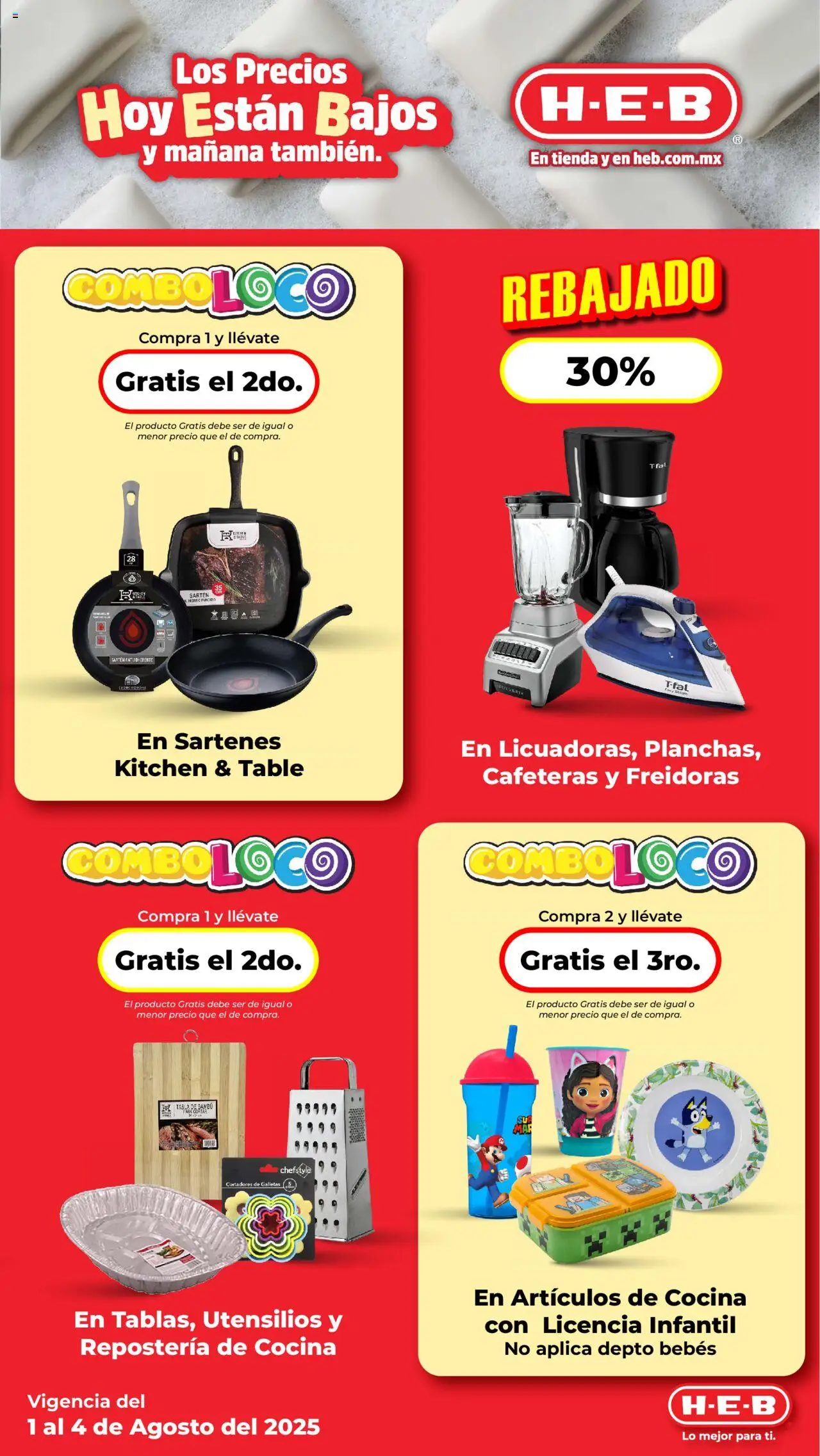 Nuevas ofertas de H-E-B válidas en toda la República Mexicana desde el 01.08.2025. ¡Encuentra las mejores ofertas en H-E-B - Folleto! | Página: 13 | Productos: Galletas, Cocina, Sartén
