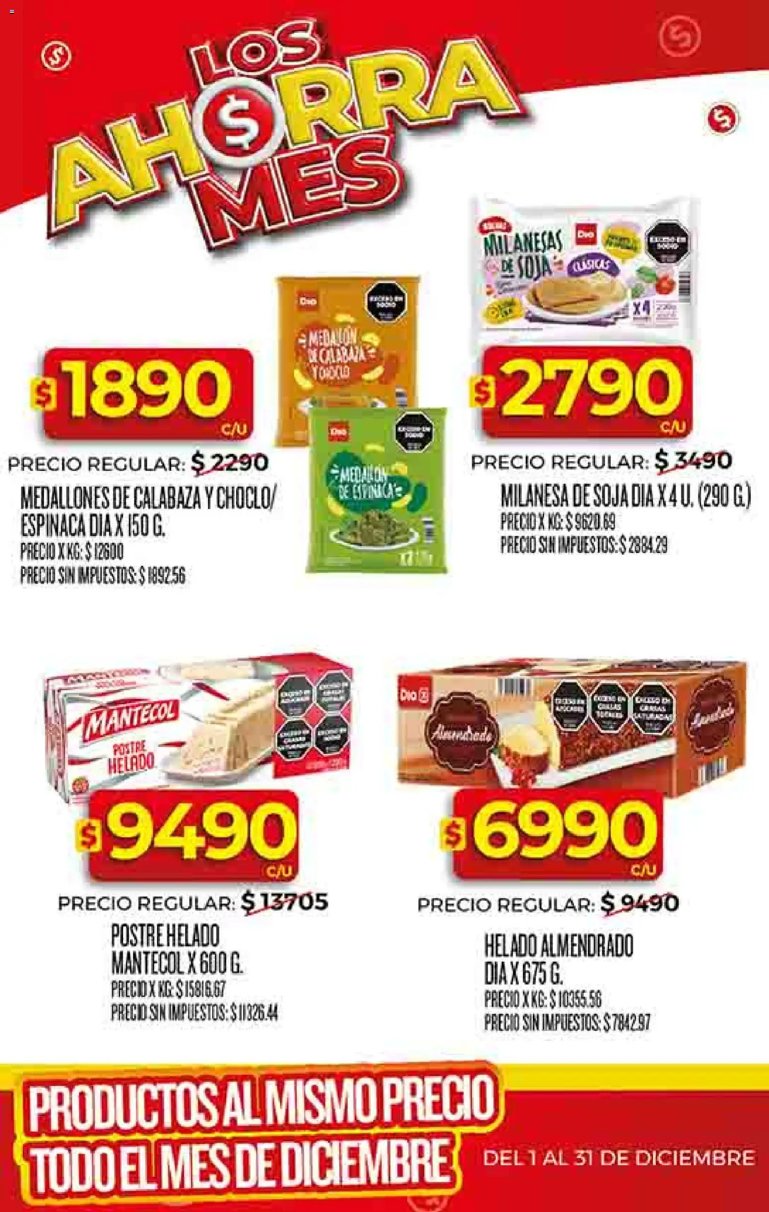 Dia - Ofertas │ válido desde el 26.12.2025 | Página: 31 | Productos: Helado, Milanesa, Espinaca