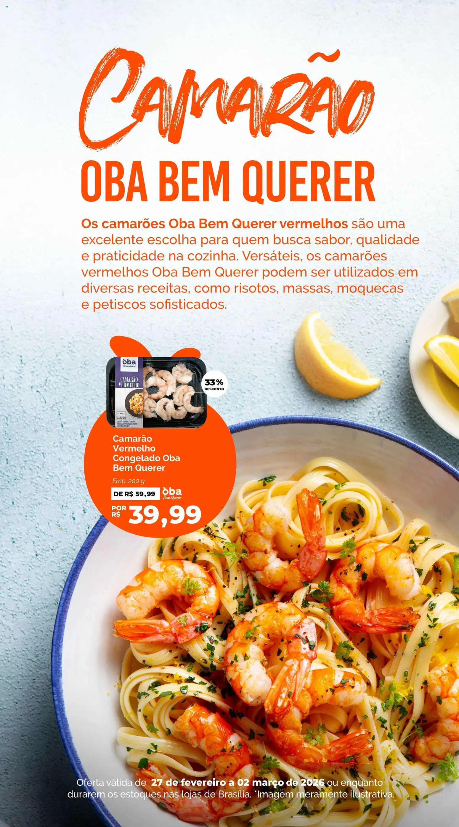 Oba Hortifruti Folheto - válido de 27.02.2026 | Página: 3 | Produtos: Camarão