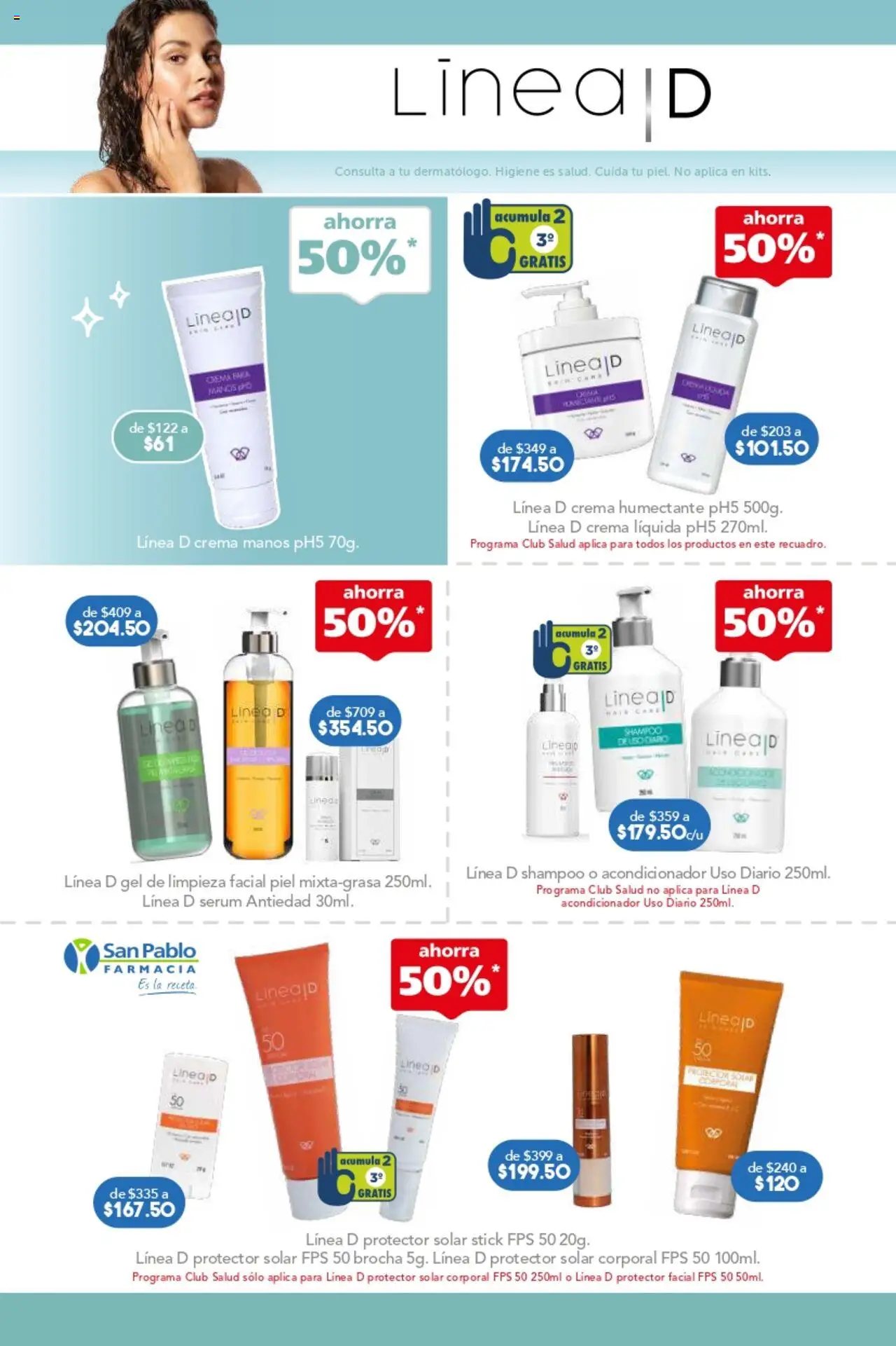 Nuevas ofertas de Farmacia San Pablo válidas en toda la República Mexicana desde el 14.09.2025. ¡Encuentra las mejores ofertas en Farmacia San Pablo - Catálogo! | Página: 14 | Productos: Serum, Crema, Acondicionador, Protector solar