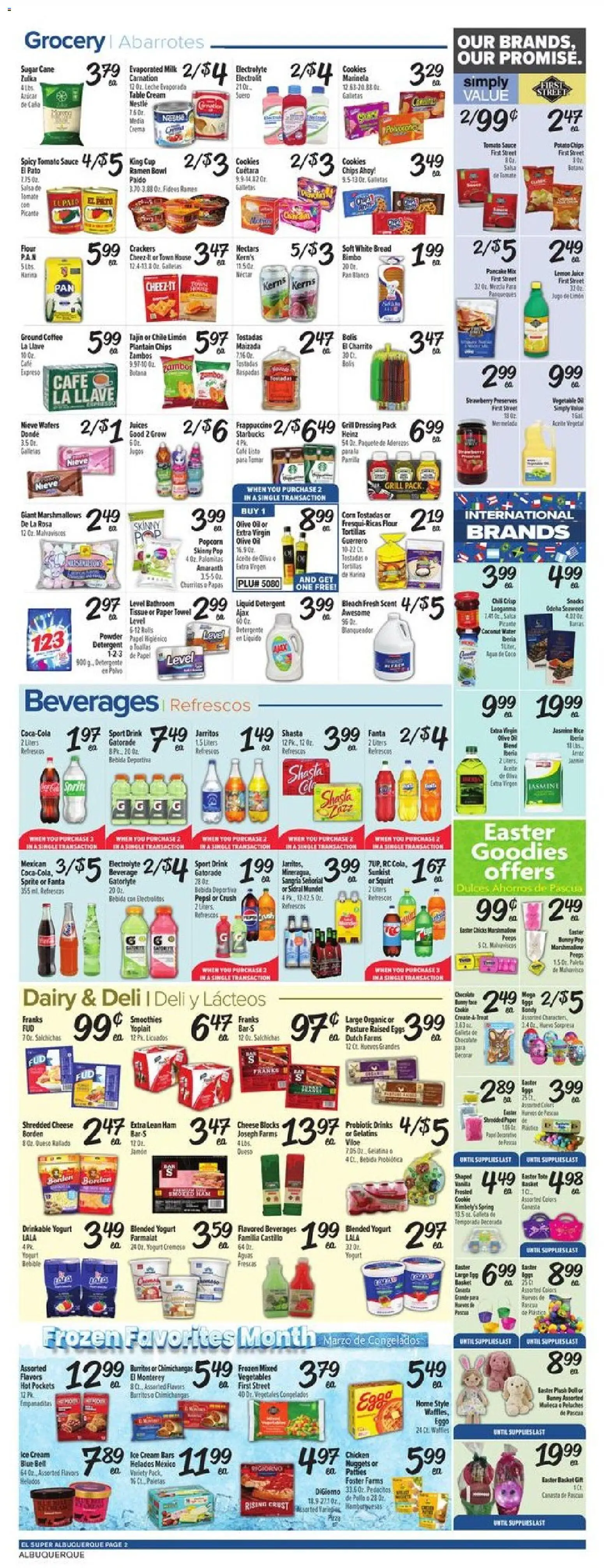 El Super Weekly Ad - NM - valid from 18.03.2026 | Page: 2 | Products: Corn, Milk, Cream, Sauce