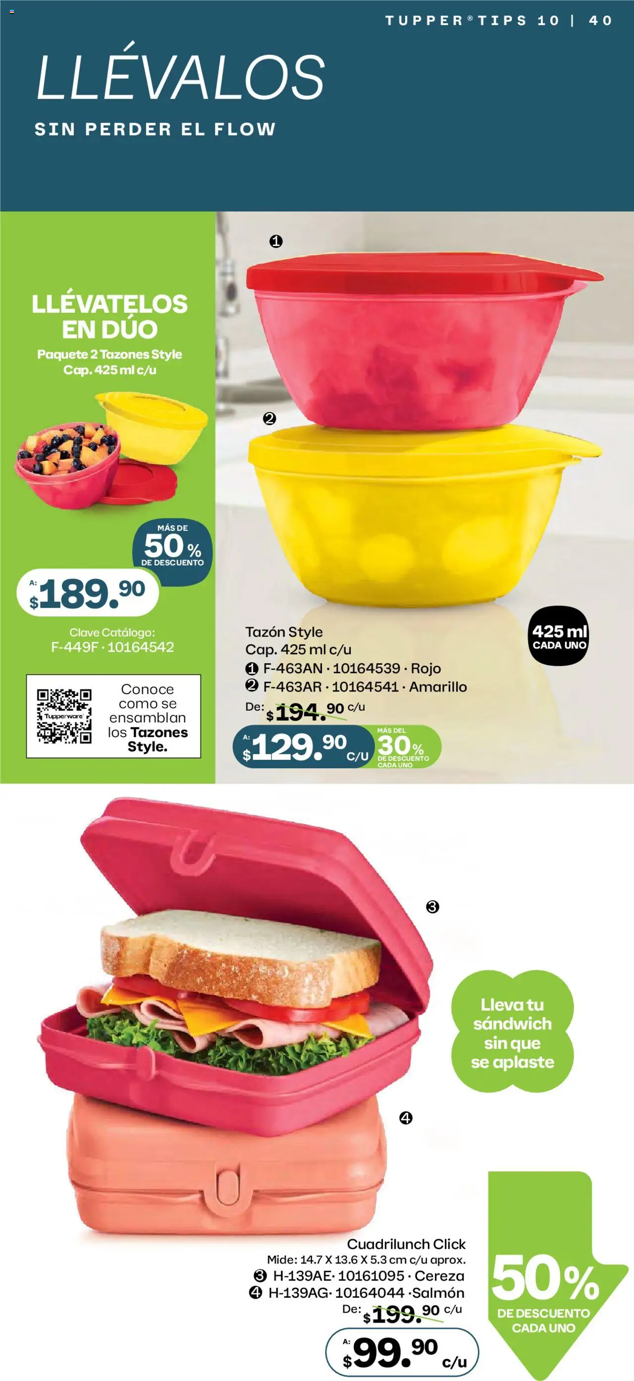 Nuevas ofertas de Tupperware válidas en toda la República Mexicana desde el 08.09.2025. ¡Encuentra las mejores ofertas en Tupperware - Catálogo! | Página: 40 | Productos: Tupper