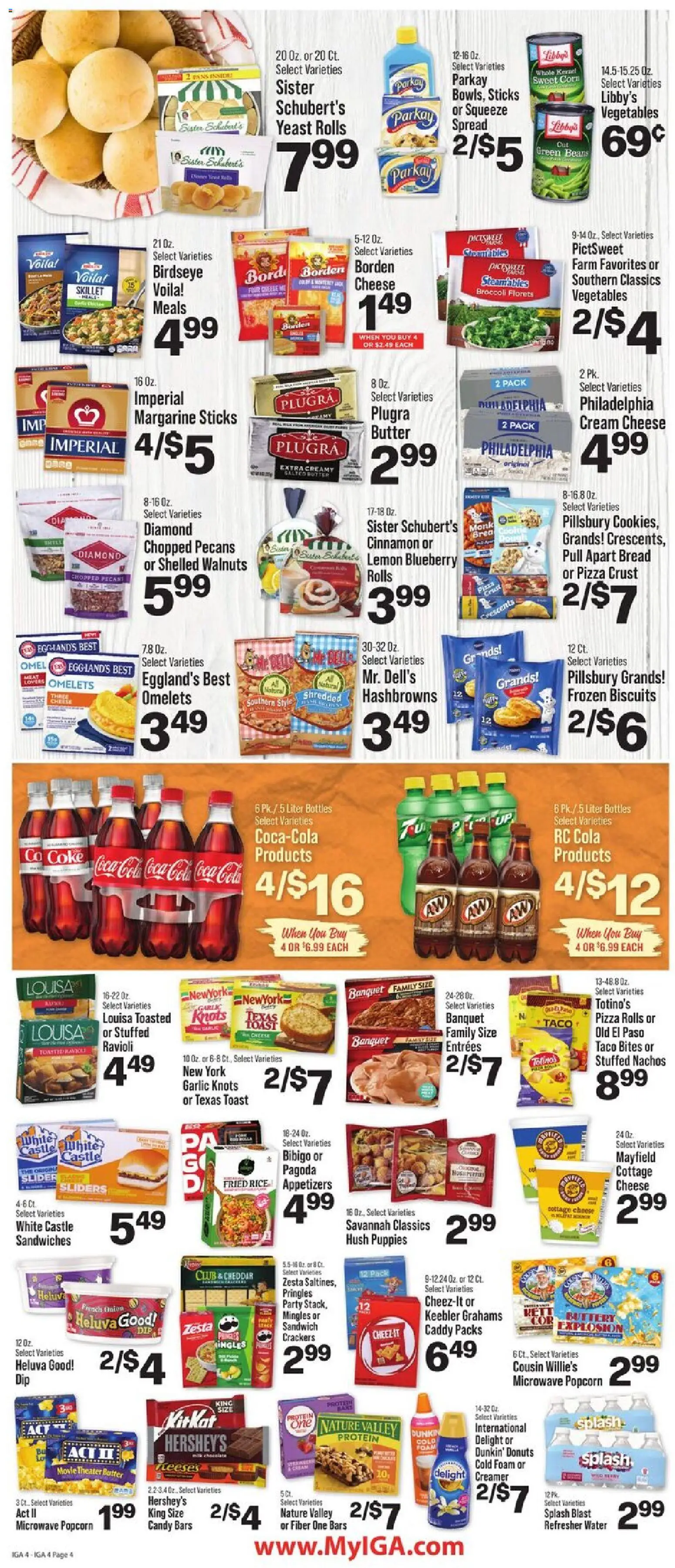 IGA Weekly Ad - valid from 12.11.2025 | Page: 4 | Products: Pizza, Rice, Cream, Water