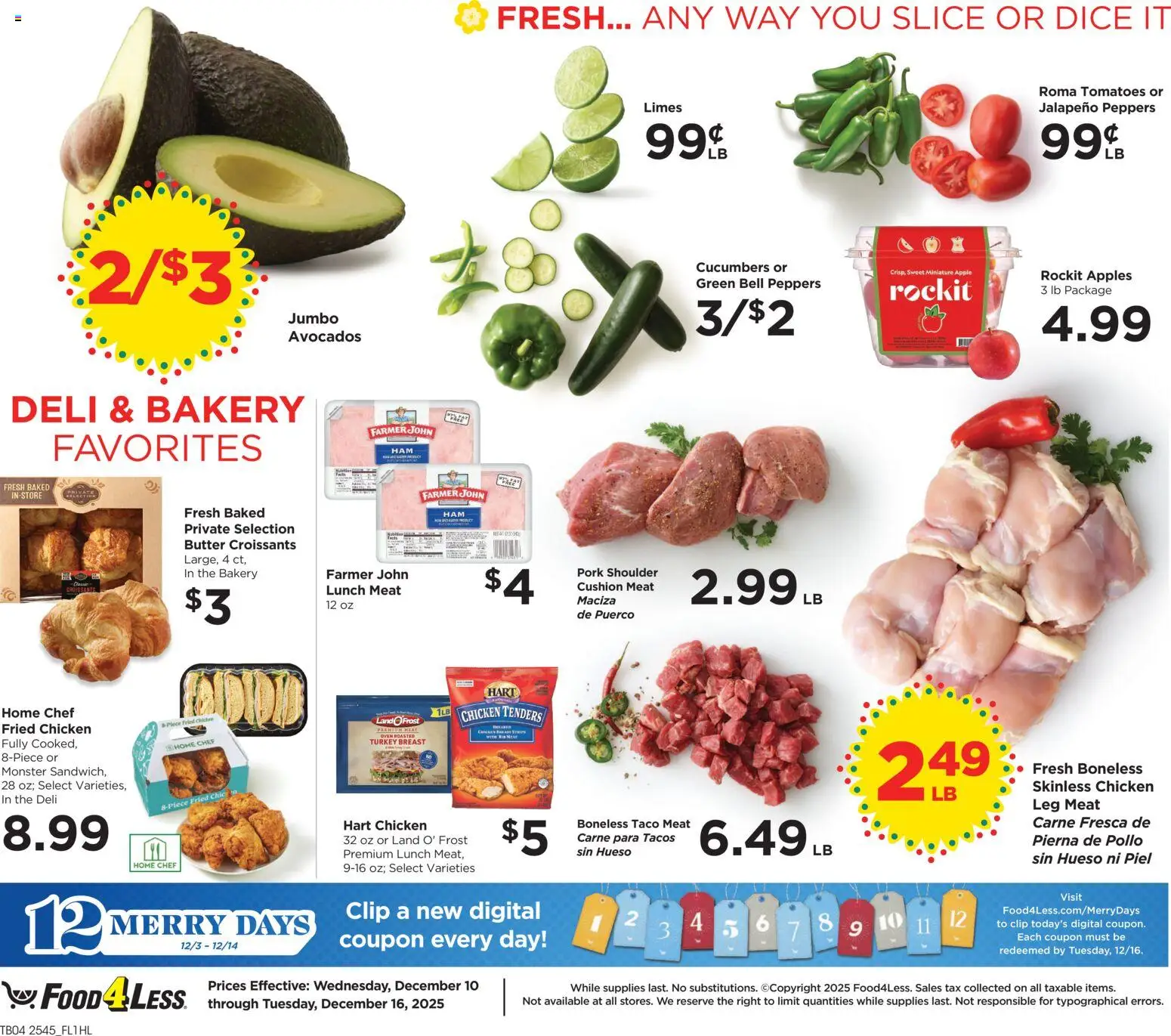 Food 4 Less Weekly Ad - valid from 10.12.2025 | Page: 5 | Products: Jalapeno peppers, Clip, Butter, Apples