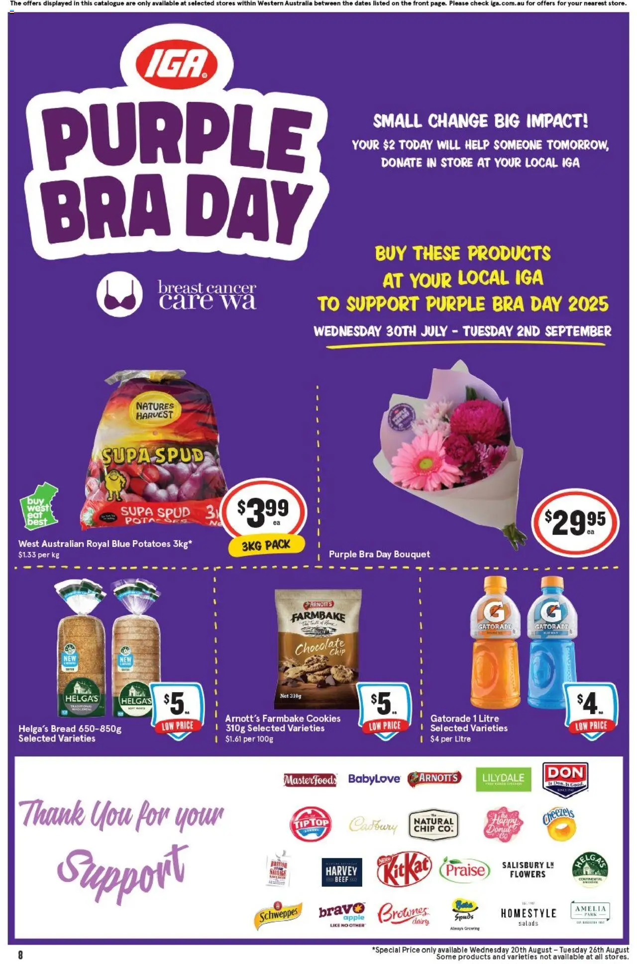IGA catalogue - valid from 20.08.2025 | Page: 8 | Products: Dairy, Chocolate, Beef, Bra