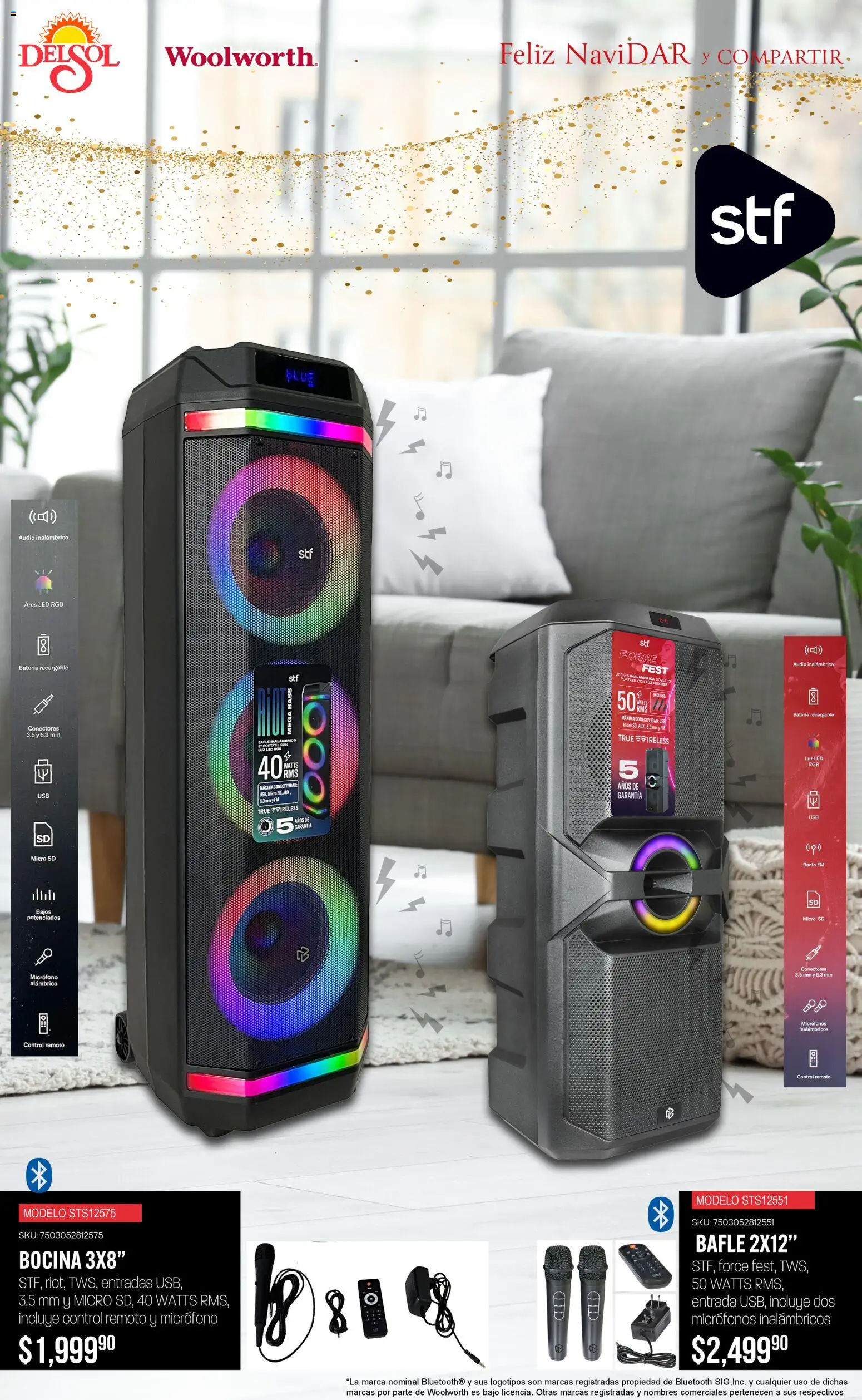 Nuevas ofertas de Del Sol y Woolworth válidas en toda la República Mexicana desde el 06.11.2025. ¡Encuentra las mejores ofertas en Del Sol y Woolworth catálogo Regalos 2025! | Página: 8 | Productos: Audio, Radio, Micro SD, Control remoto