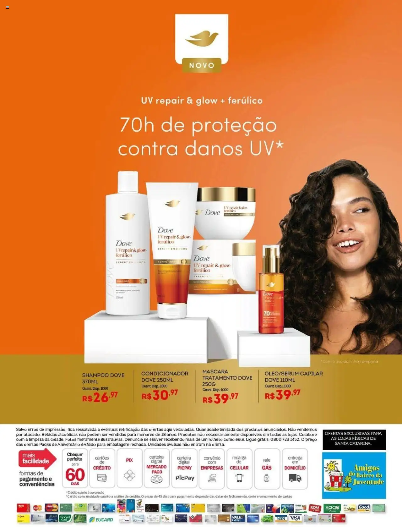 Bistek Supermercados Folheto - válido de 24.09.2025 | Página: 16 | Produtos: Shampoo, Celular, Condicionador, Dove