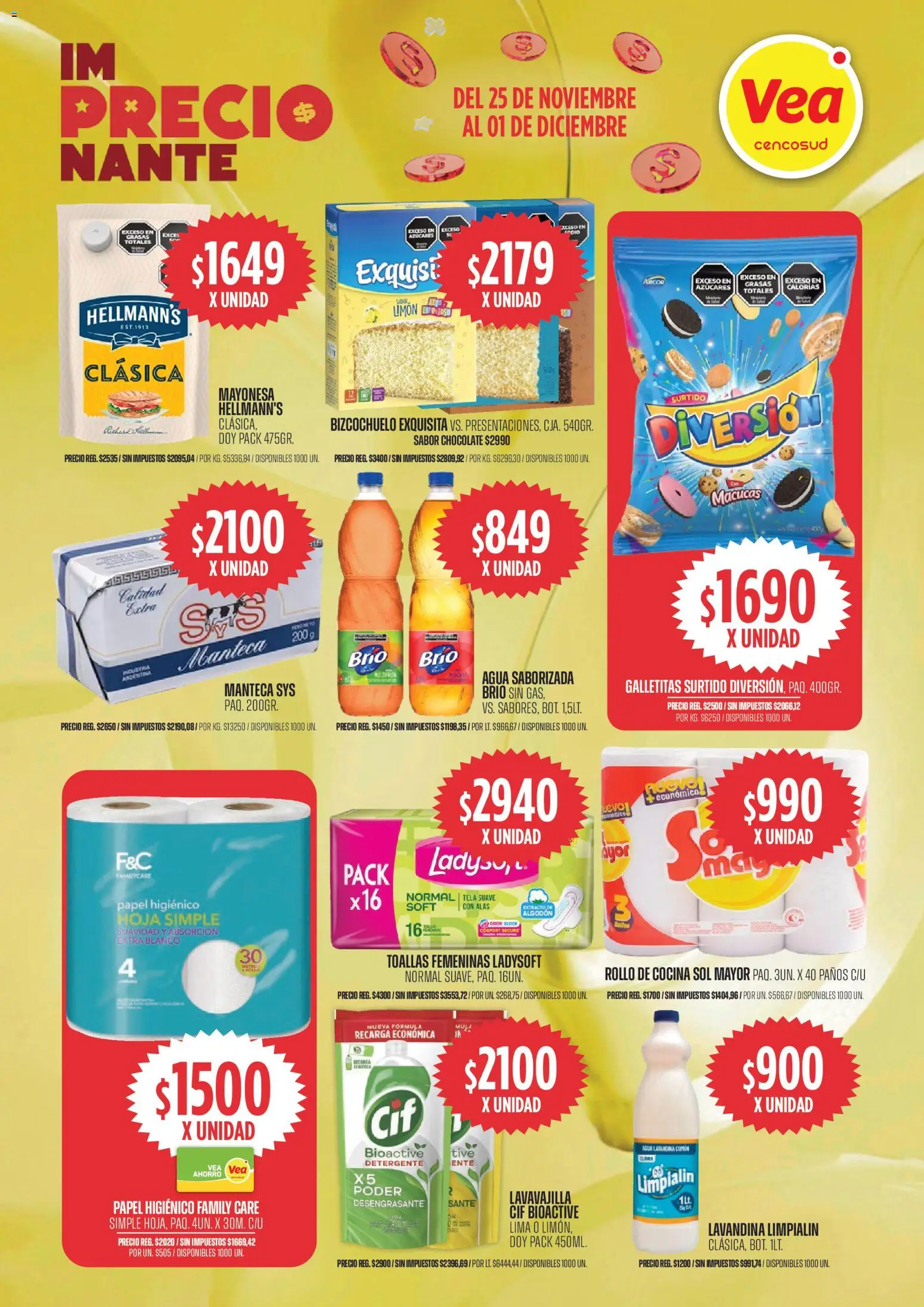 Vea ofertas │ válido desde el 25.11.2025 | Página: 2 | Productos: Papel higiénico, Galletitas, Limón, Agua saborizada