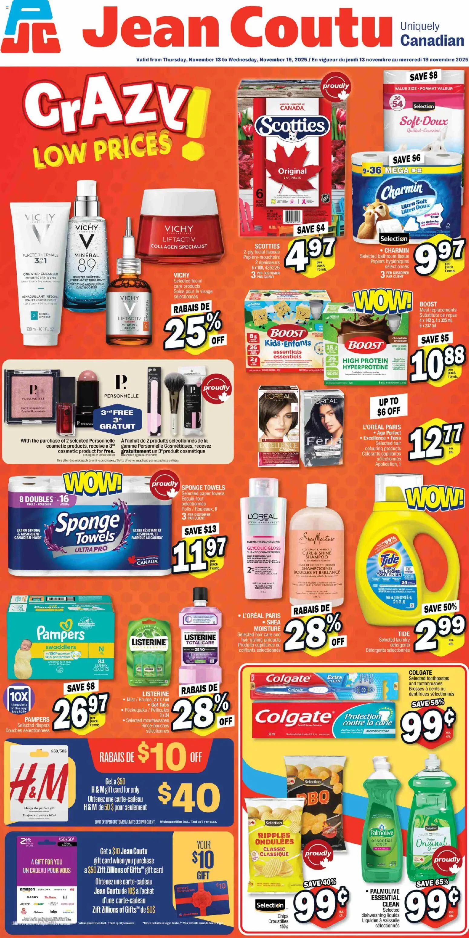 Jean Coutu flyer valid from 13.11.2025 | Page: 1 | Products: Toner, Powder, Sponge, Chocolate