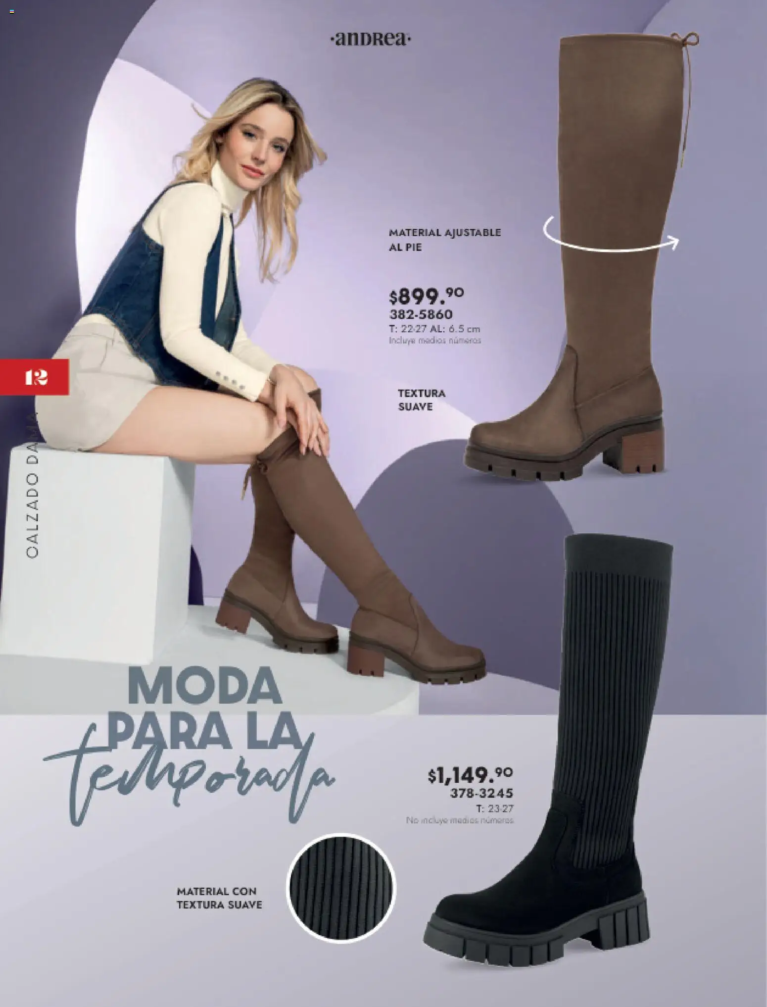 Nuevas ofertas de Andrea válidas en toda la República Mexicana desde el 16.11.2025. ¡Encuentra las mejores ofertas en Andrea catálogo Botas y botines! | Página: 12