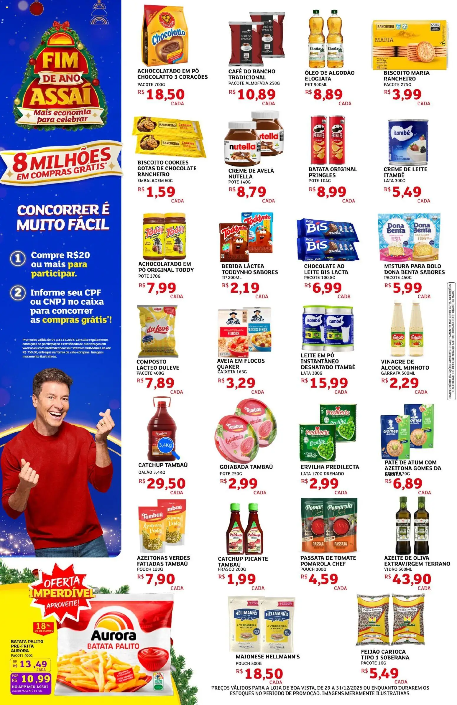 Assaí Atacadista Folheto - válido de 28.12.2025 | Página: 2 | Produtos: Ervilha, Chocolate, Maionese, Avelã