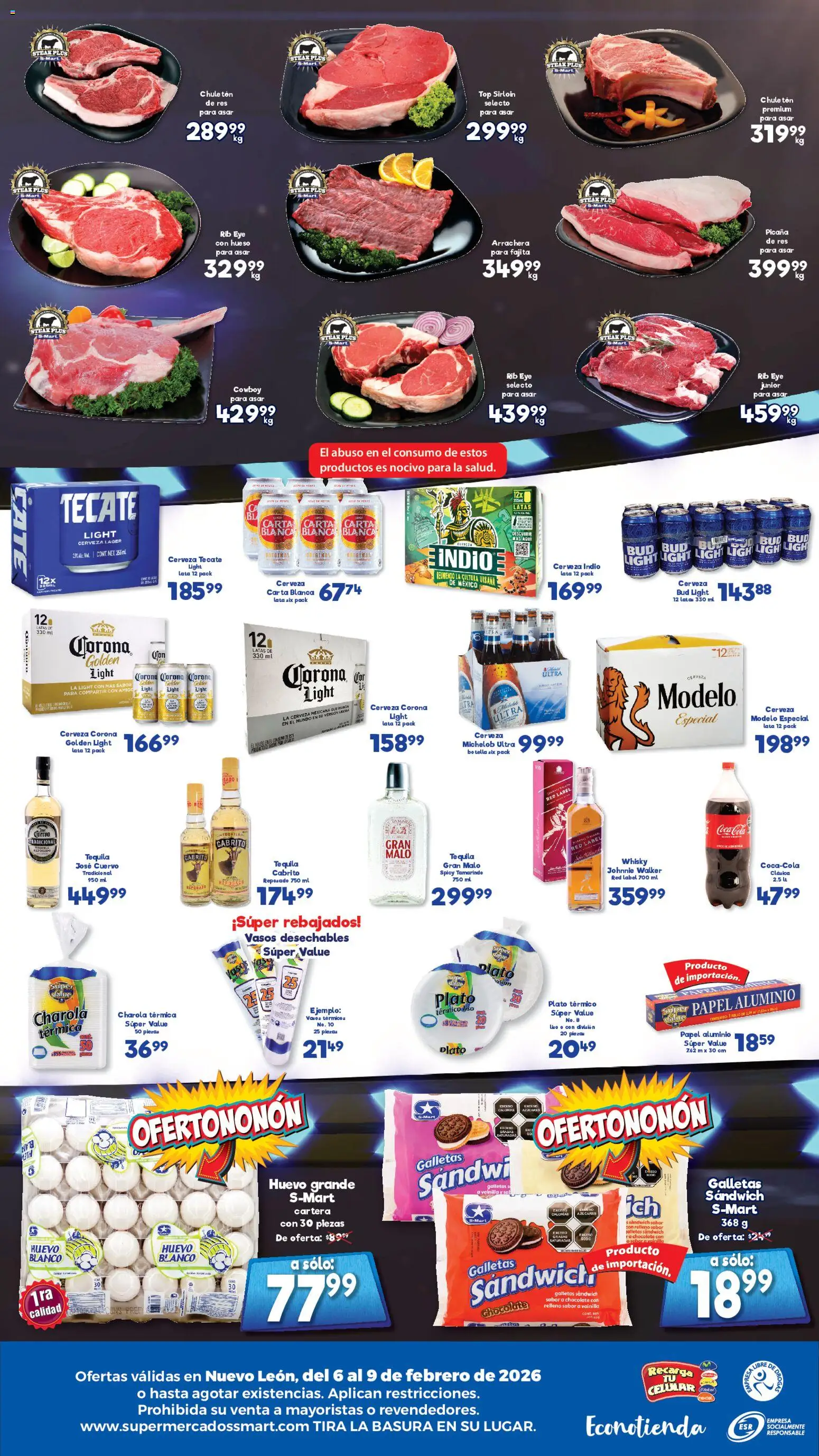 Nuevas ofertas de S-Mart válidas en toda la República Mexicana desde el 06.02.2026. ¡Encuentra las mejores ofertas en S-Mart folleto Ofertas de feria Monterrey! | Página: 2