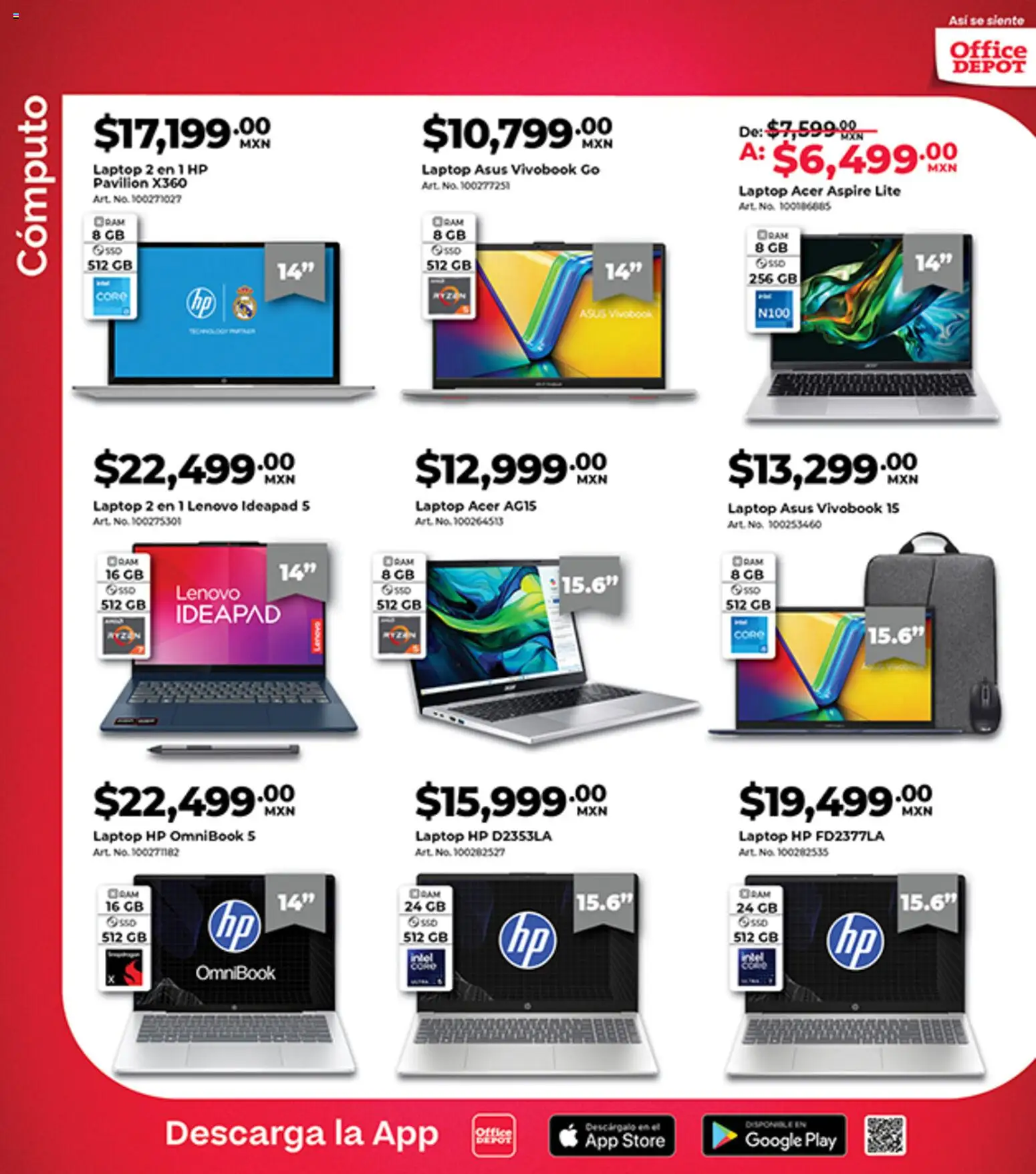 Nuevas ofertas de Office Depot válidas en toda la República Mexicana desde el 01.04.2026. ¡Encuentra las mejores ofertas en Office Depot catálogo! | Página: 16