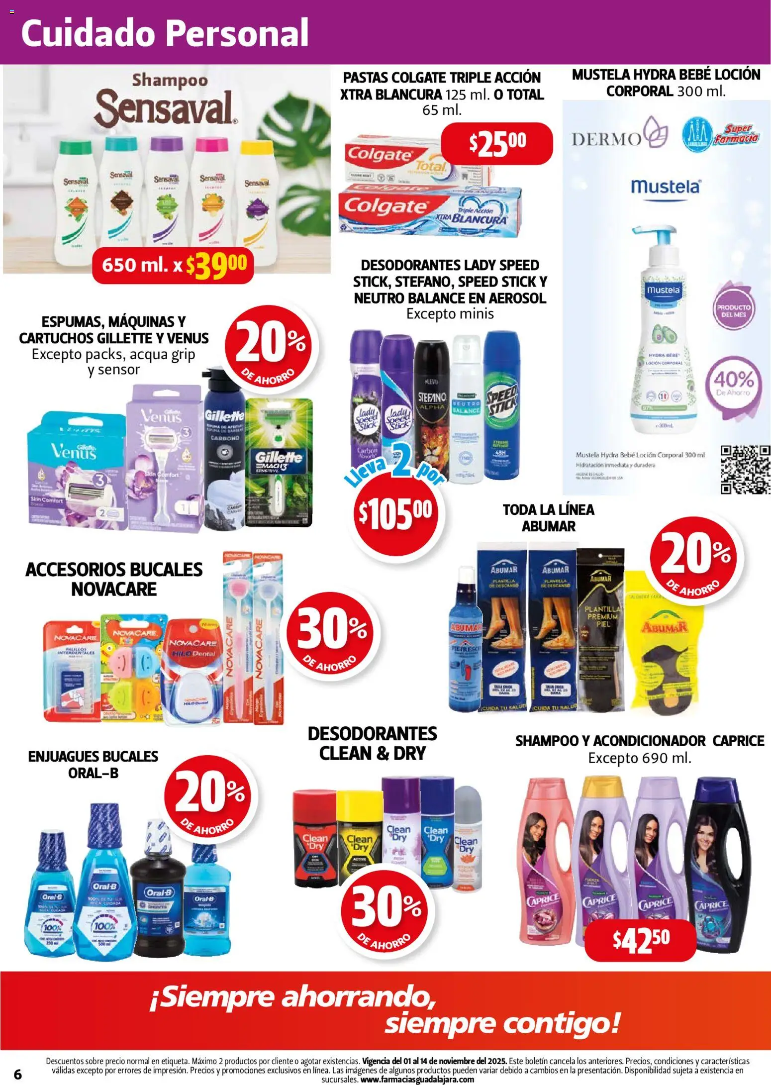 Nuevas ofertas de Farmacia Guadalajara válidas en toda la República Mexicana desde el 01.11.2025. ¡Encuentra las mejores ofertas en Farmacia Guadalajara catálogo! | Página: 6