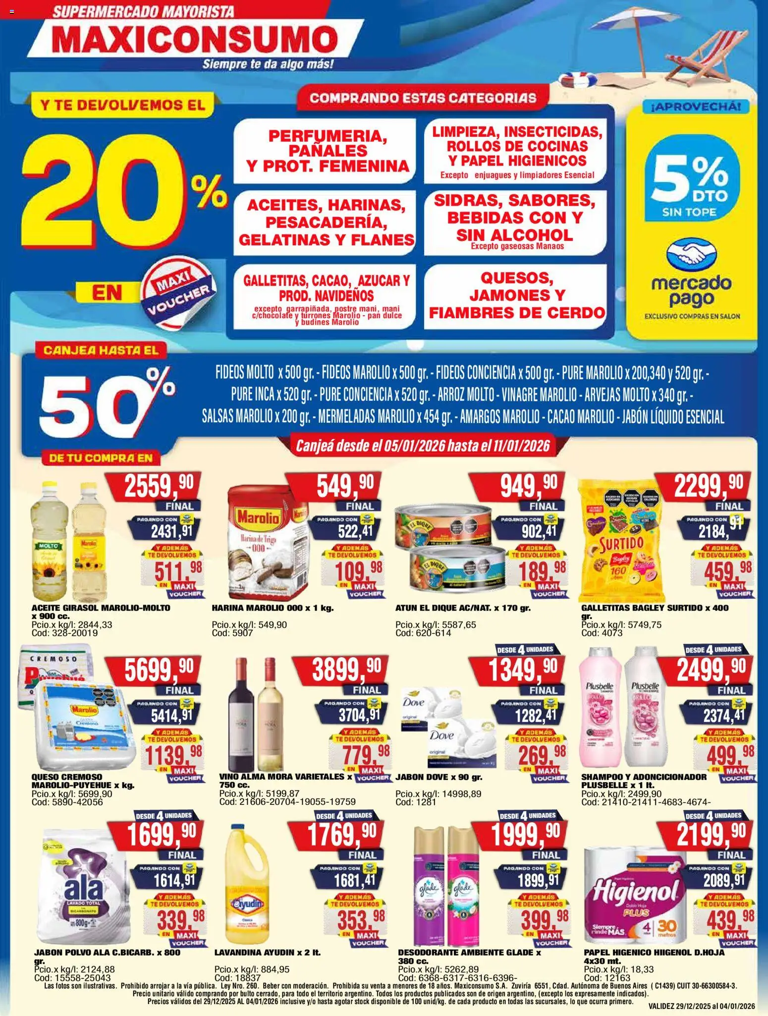 Maxiconsumo ofertas │ válido desde el 05.01.2026 | Página: 1 | Productos: Aceite, Jabón, Desodorante, Té
