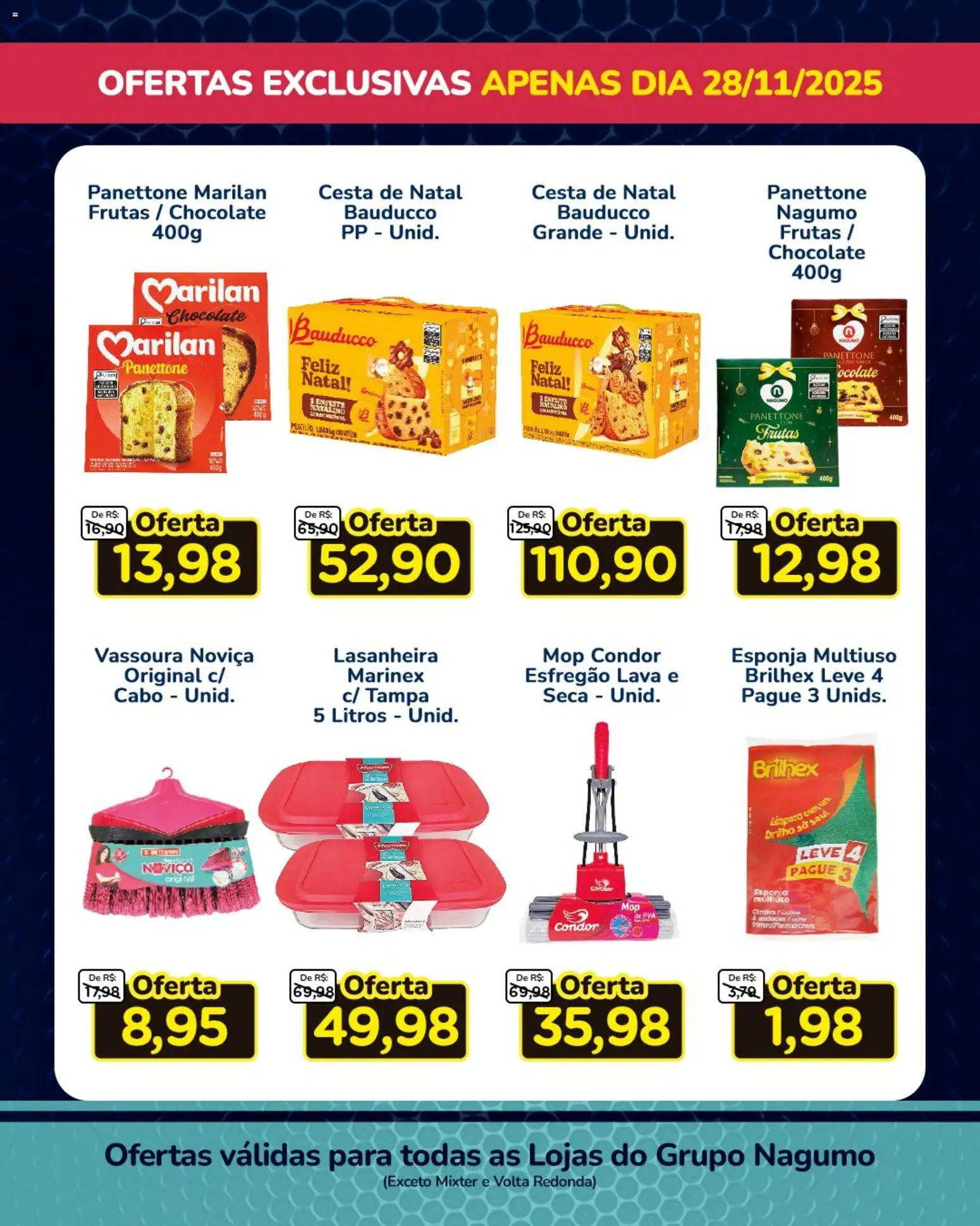 Nagumo Folheto - válido de 28.11.2025 | Página: 8 | Produtos: Chocolate, Cabo, Vassoura, Esfregão