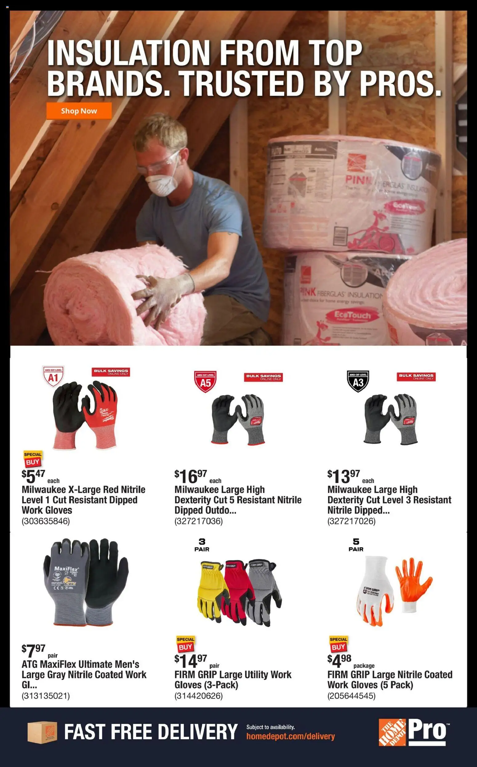 Home Depot Shop Pro Ad - GA - valid from 16.02.2026 | Page: 5 | Products: Gloves