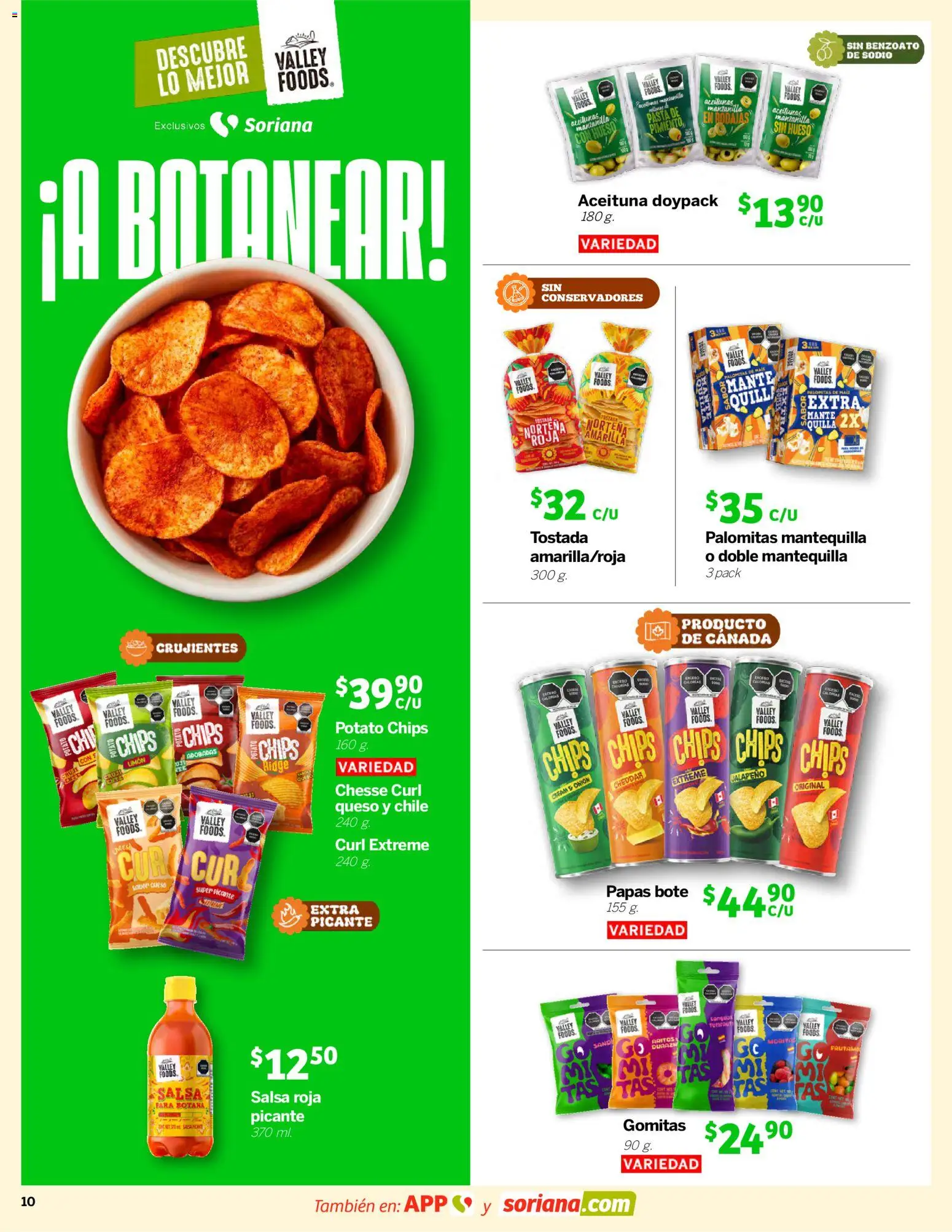 Nuevas ofertas de Soriana válidas en toda la República Mexicana desde el 26.03.2026. ¡Encuentra las mejores ofertas en Soriana Descubre lo mejor Mercado Nacional! | Página: 10 | Productos: Aceitunas, Mantequilla, Pasta, Gomitas