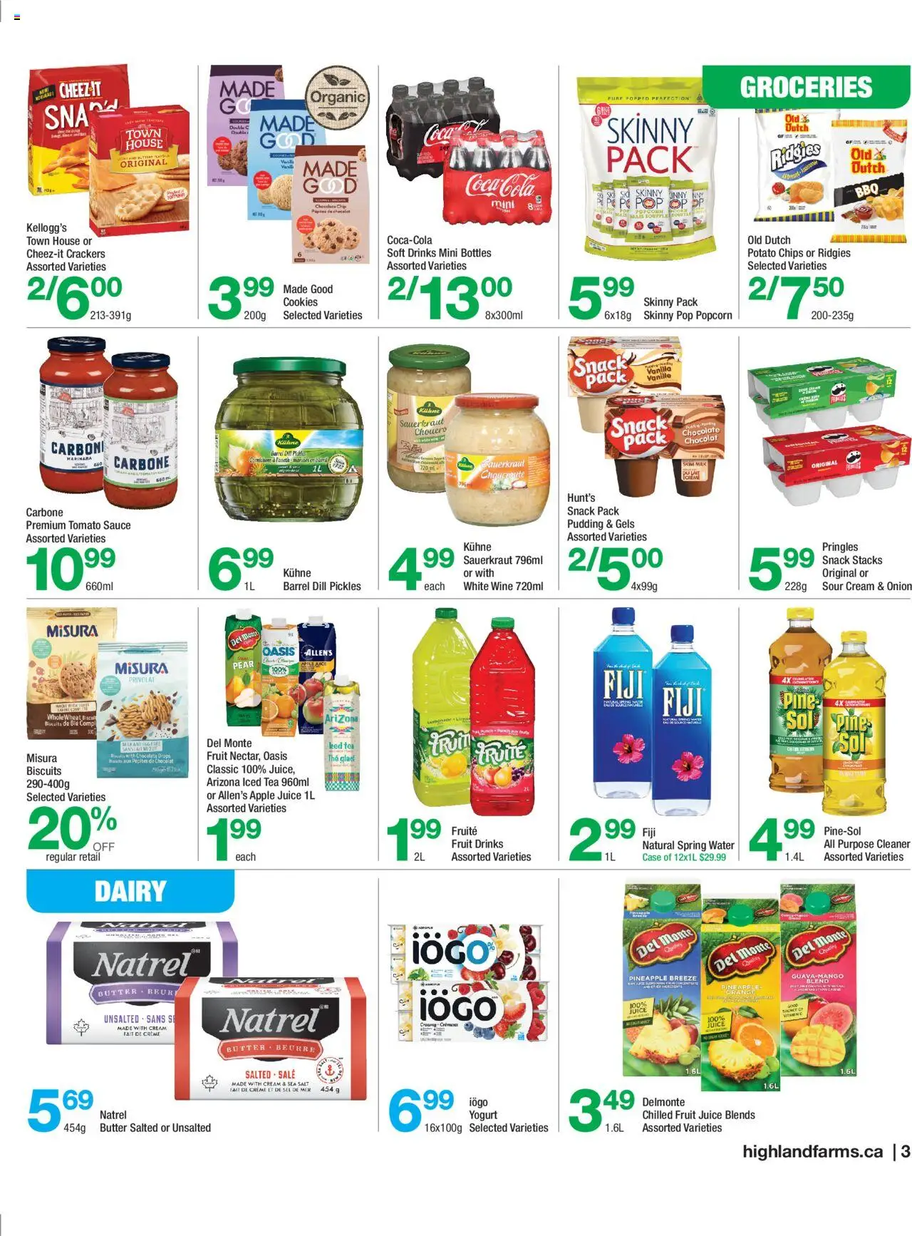 Highland Farms flyer valid from 11.09.2025 | Page: 3 | Products: Cream, Cookies, Yogurt, Wine