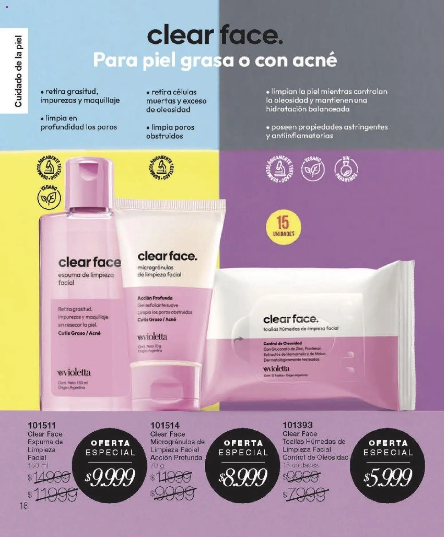 Violetta - Violetta Cosméticos │ válido desde el 18.03.2026 | Página: 18 | Productos: Toallas, Maquillaje, Espuma