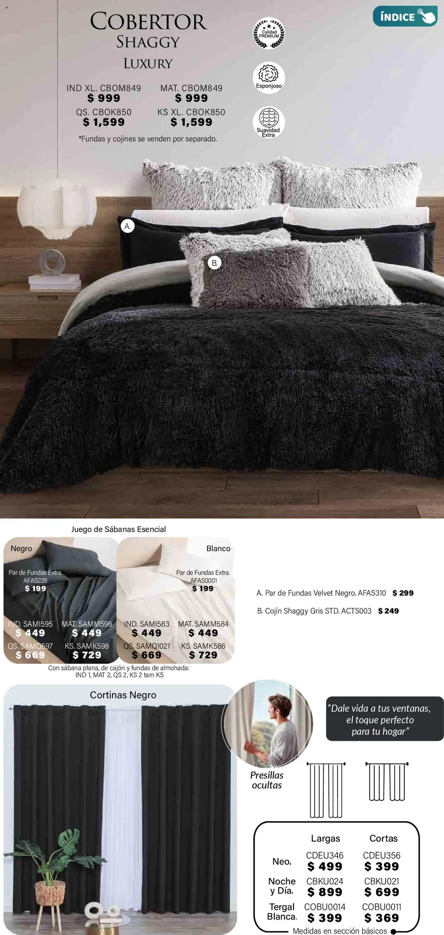 Nuevas ofertas de Colchas Concord válidas en toda la República Mexicana desde el 01.11.2025. ¡Encuentra las mejores ofertas en Colchas Concord Buen Fin! | Página: 341 | Productos: Cobertor, Almohada, Sabanas, Cortinas