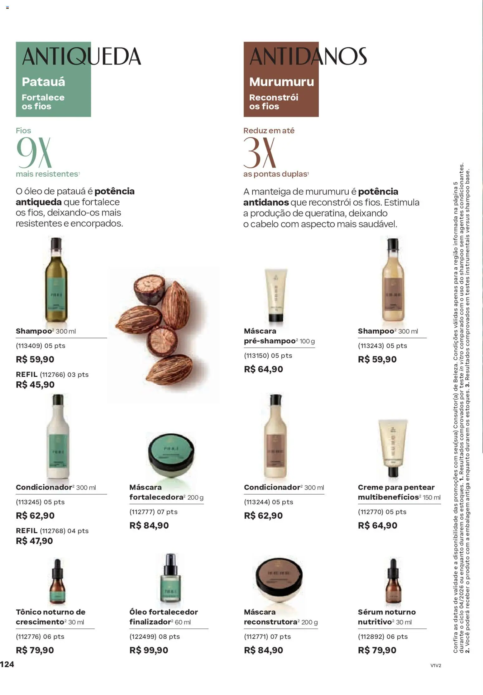 Natura Folheto - válido de 19.02.2026 | Página: 124 | Produtos: Shampoo, Óleo, Creme, Creme para pentear