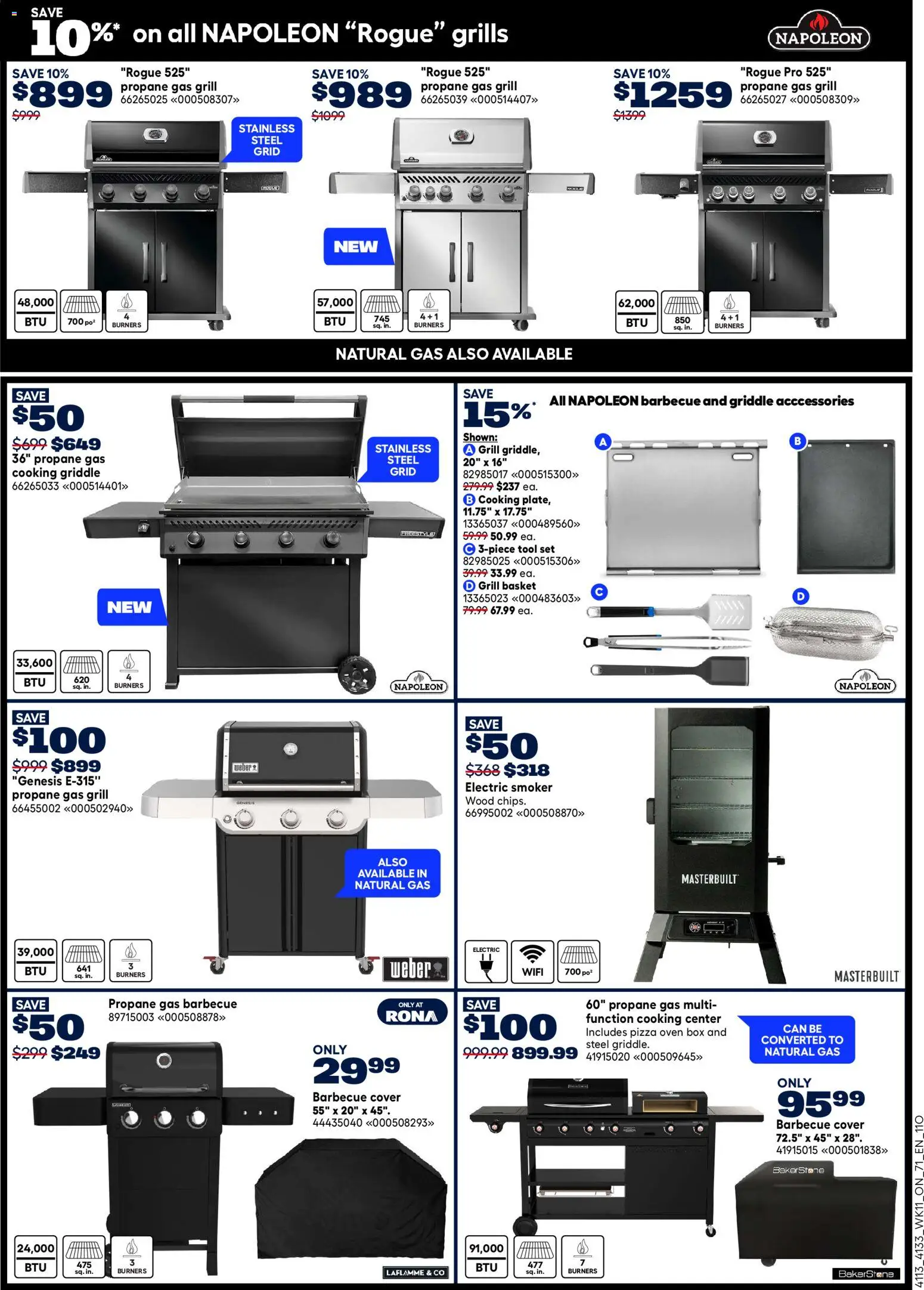 Rona flyer valid from 09.04.2026 | Page: 8 | Products: Grill, Box, Basket, Pizza