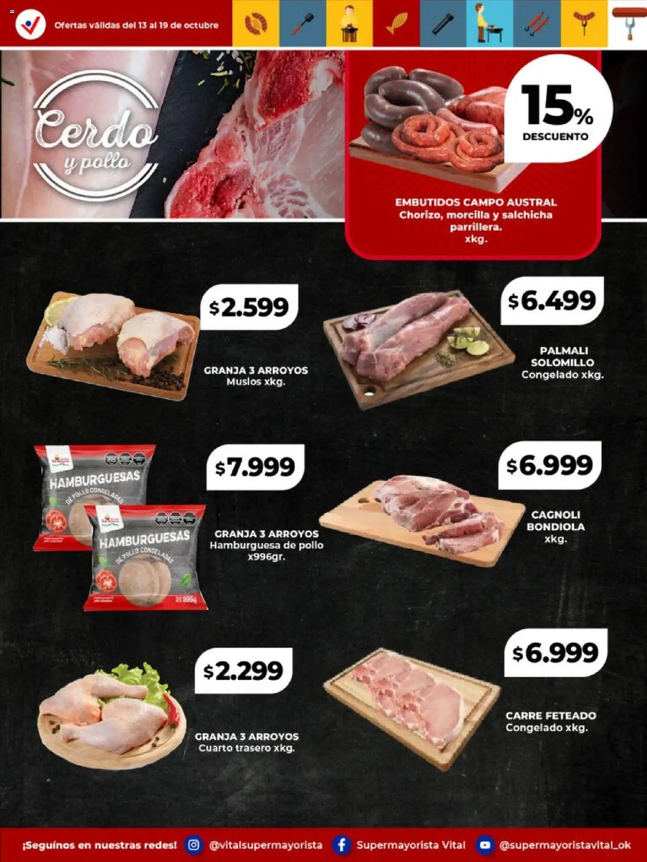 Vital - Especial de frescos - Avellaneda │ válido desde el 13.10.2025 | Página: 3 | Productos: Pollo, Salchicha, Morcilla, Cerdo