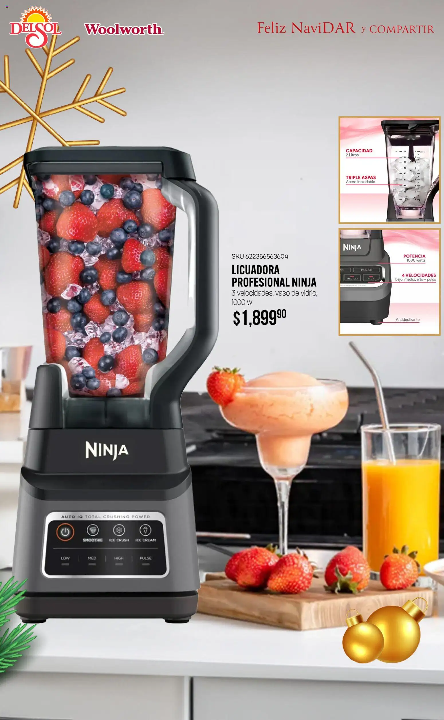 Nuevas ofertas de Del Sol y Woolworth válidas en toda la República Mexicana desde el 06.11.2025. ¡Encuentra las mejores ofertas en Del Sol y Woolworth catálogo Regalos 2025! | Página: 29 | Productos: Licuadora