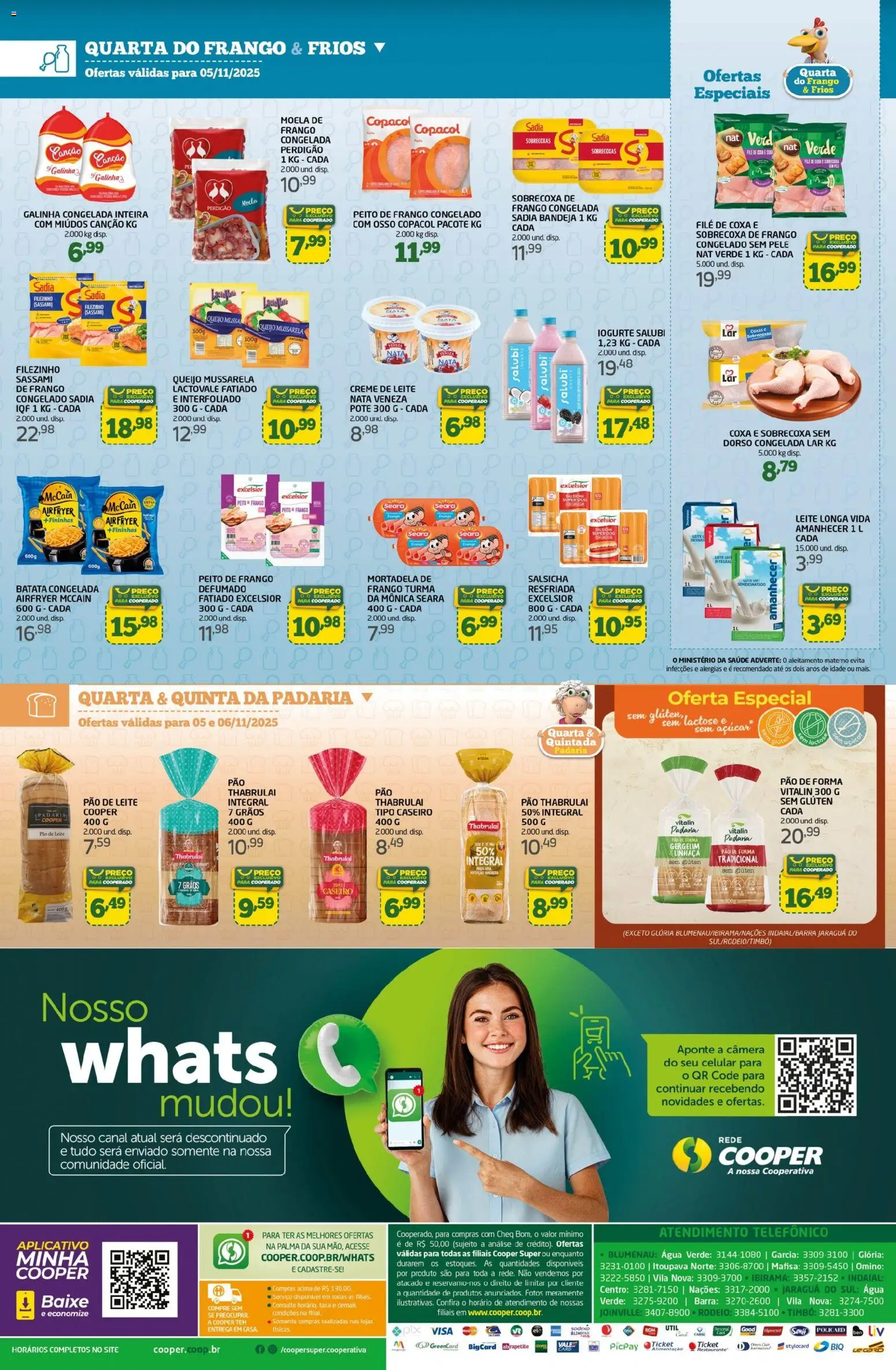 Cooper Folheto - válido de 03.11.2025 | Página: 2 | Produtos: Mortadela, Bandeja, Mussarela, Peito de frango