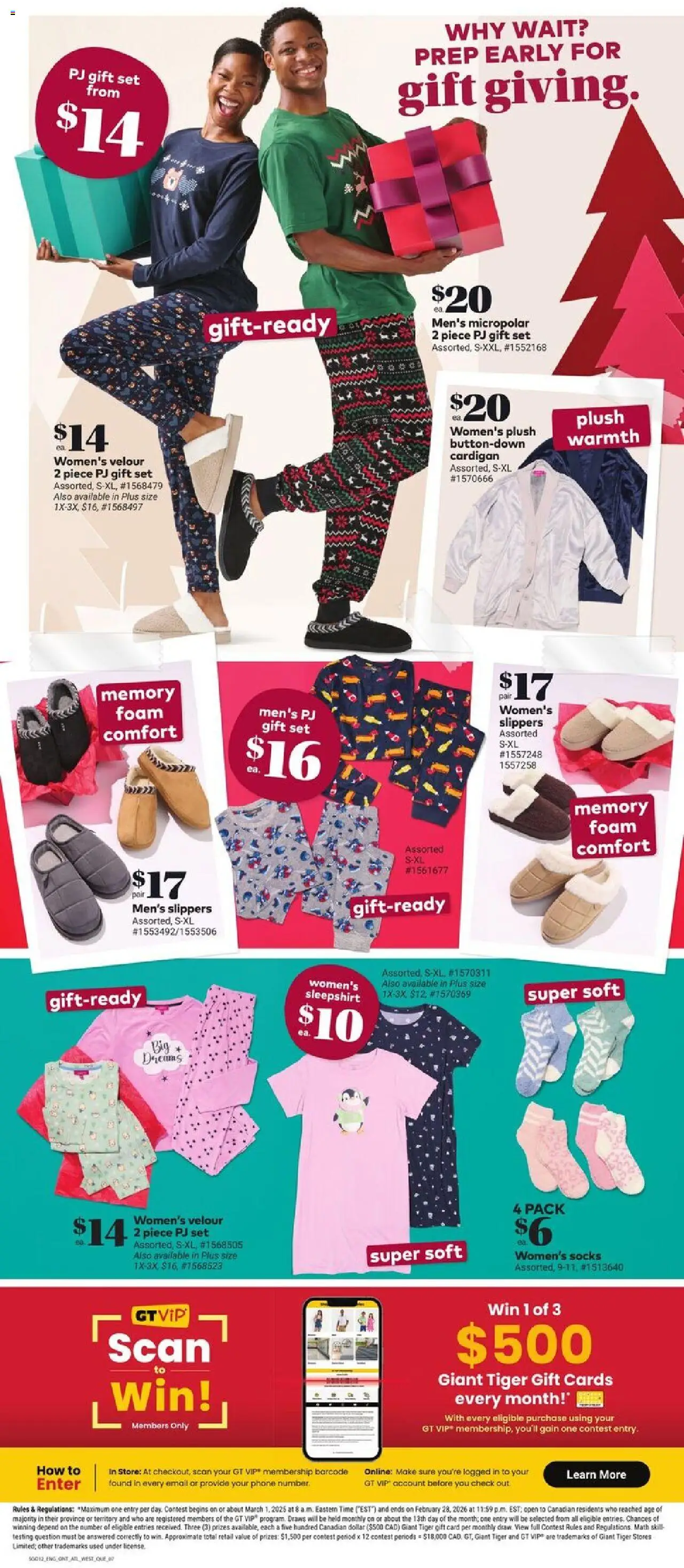 Giant Tiger flyer valid from 22.10.2025 | Page: 9 | Products: Slippers, Cardigan, Phone, Shoes