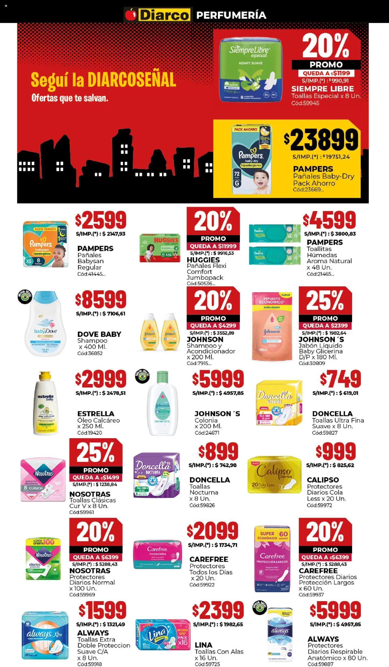 Diarco - Black Friday │ válido desde el 17.11.2025 | Página: 17 | Productos: Toallas, Jabón líquido, Acondicionador, Protectores diarios