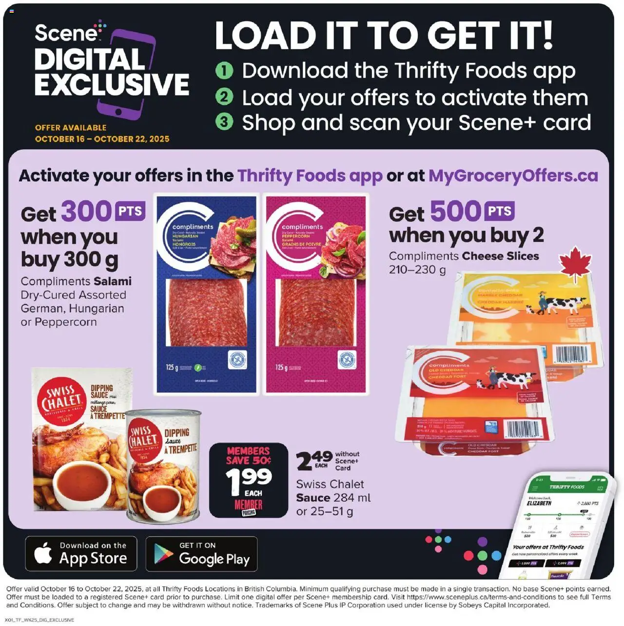 Thrifty Foods flyer valid from 16.10.2025 | Page: 20 | Products: Grill, Cheese, Salami