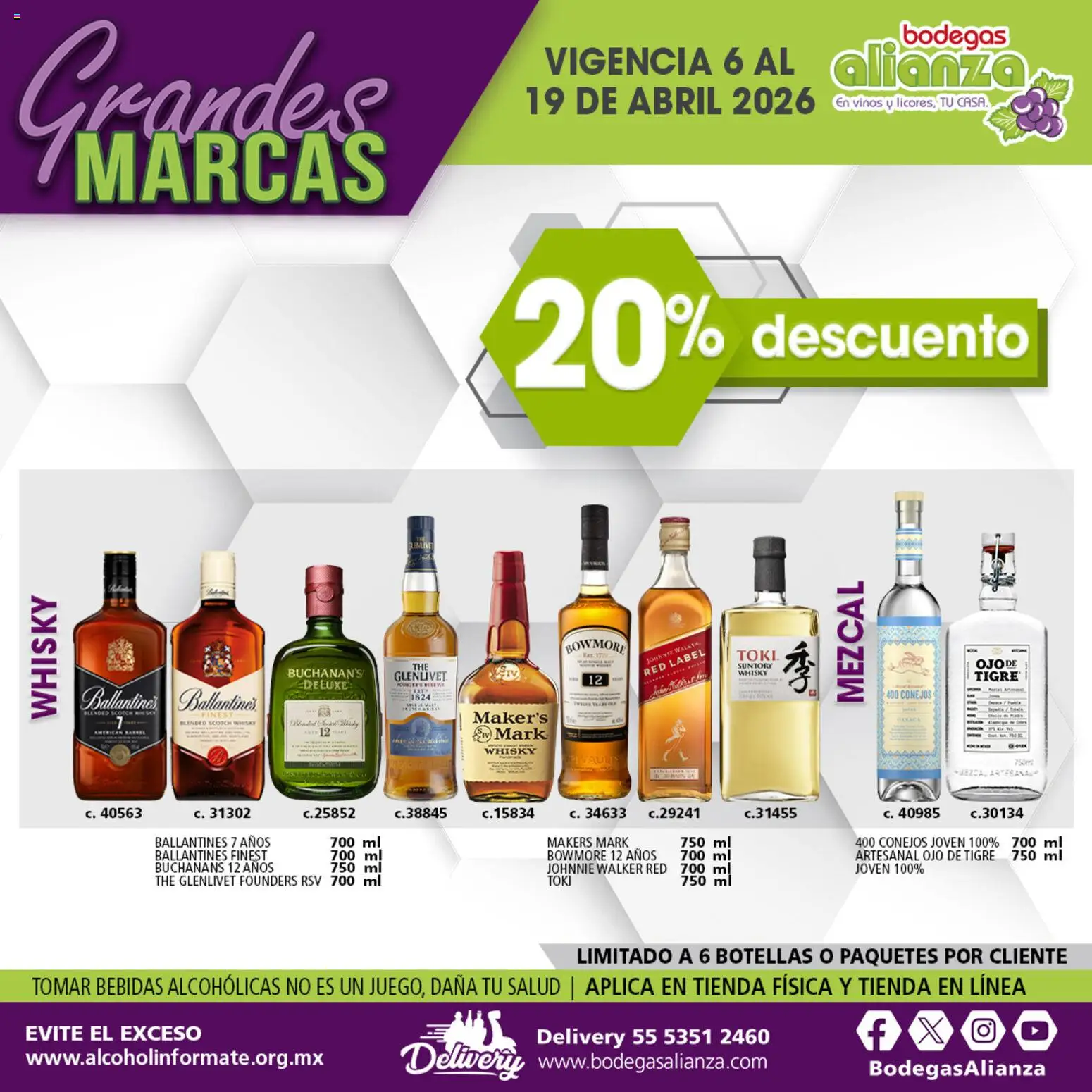 Nuevas ofertas de Bodegas Alianza válidas en toda la República Mexicana desde el 06.04.2026. ¡Encuentra las mejores ofertas en Bodegas Alianza catálogo Grandes Marcas! | Página: 7