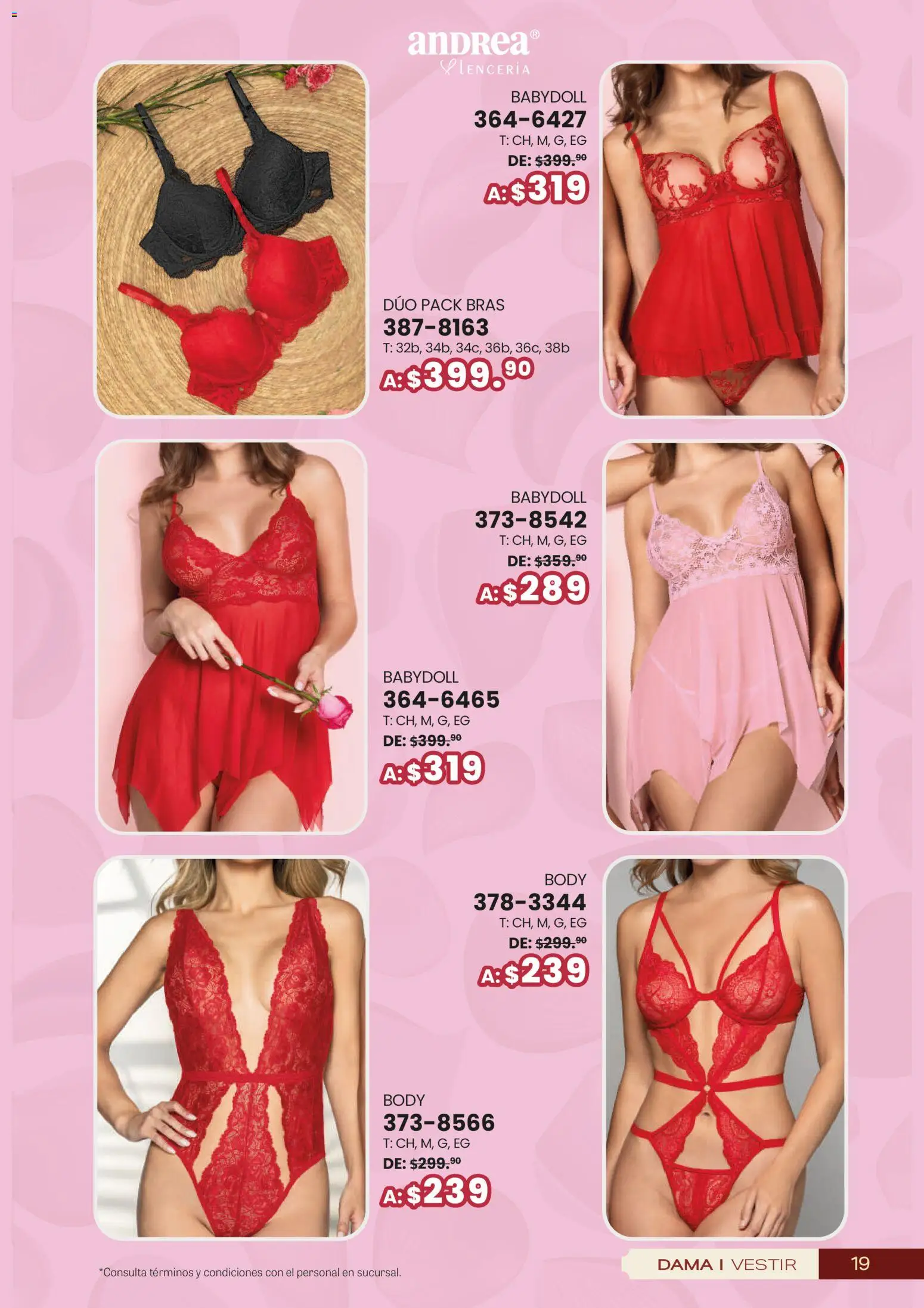 Nuevas ofertas de Andrea válidas en toda la República Mexicana desde el 25.01.2026. ¡Encuentra las mejores ofertas en Andrea catálogo San Vatentín! | Página: 19 | Productos: Body