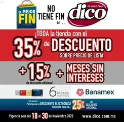 Vista previa de Muebles Dico Buen Fin , nuevo folleto de la tienda, válido en México a partir del 18.11.2025