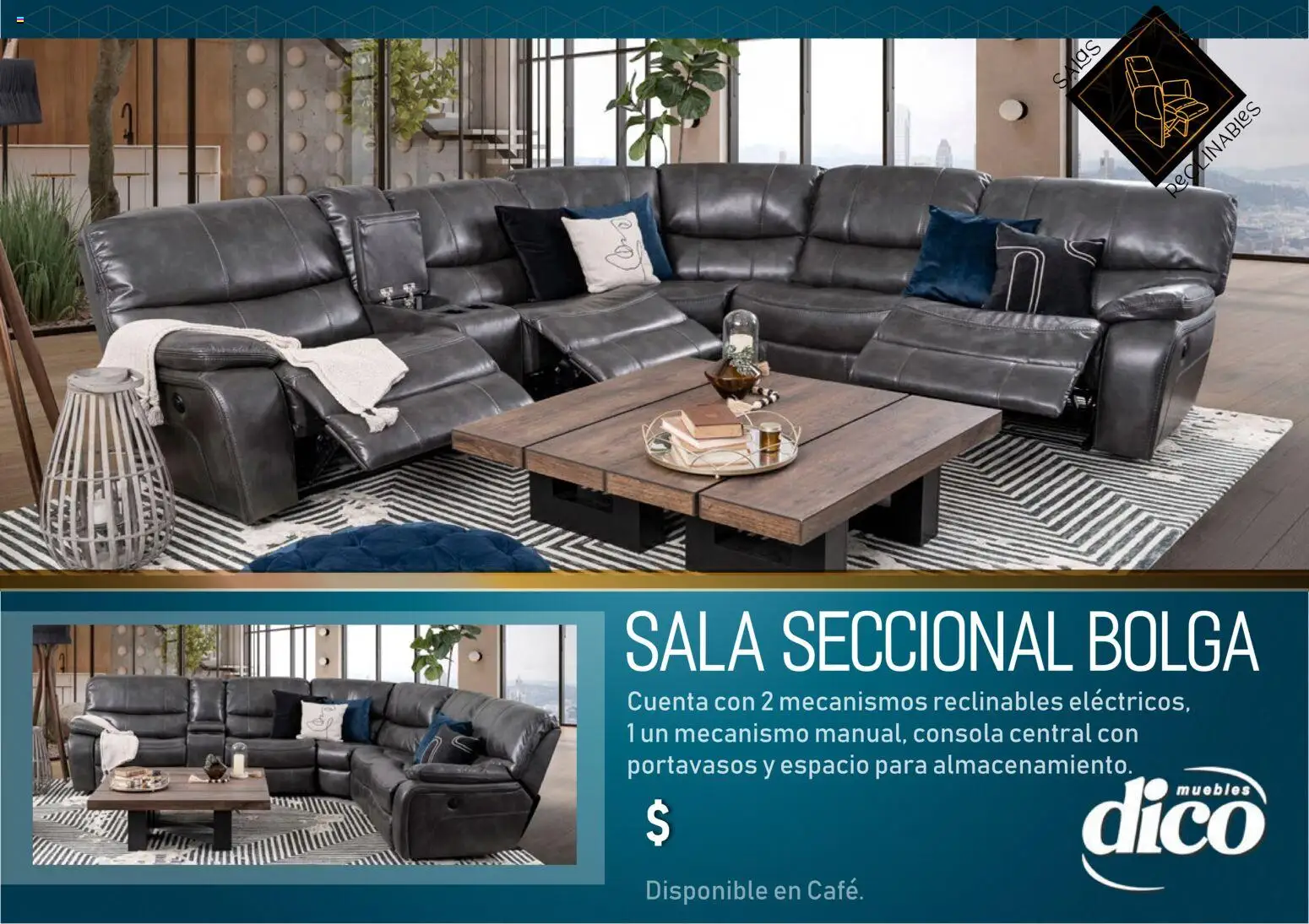 Nuevas ofertas de Muebles Dico válidas en toda la República Mexicana desde el 01.01.2026. ¡Encuentra las mejores ofertas en Muebles Dico catálogo Salas reclinables! | Página: 15 | Productos: Sillón