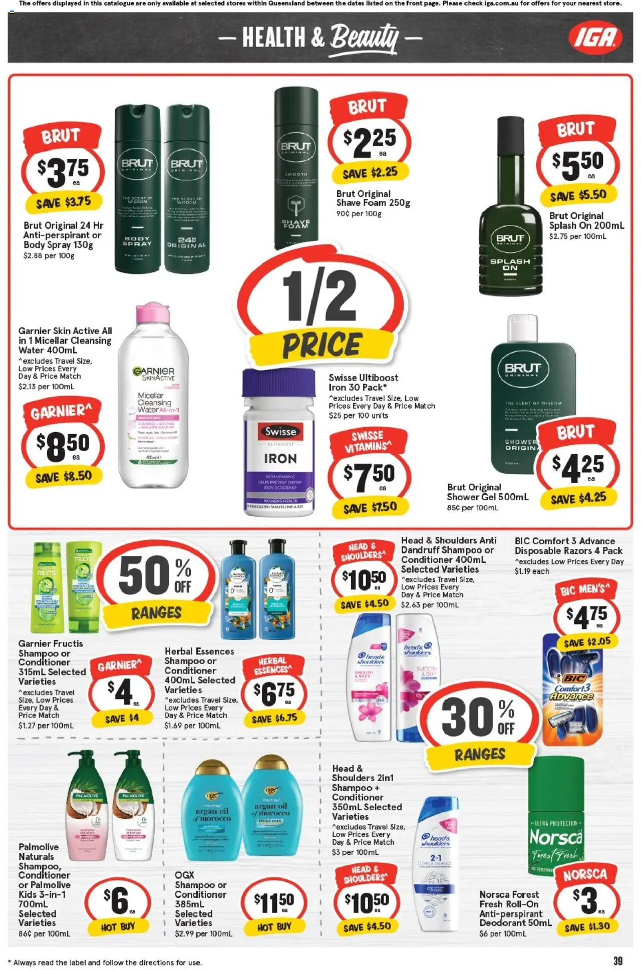 IGA catalogue - valid from 22.10.2025 | Page: 38 | Products: Shower, Conditioner, Deodorant, Herbal