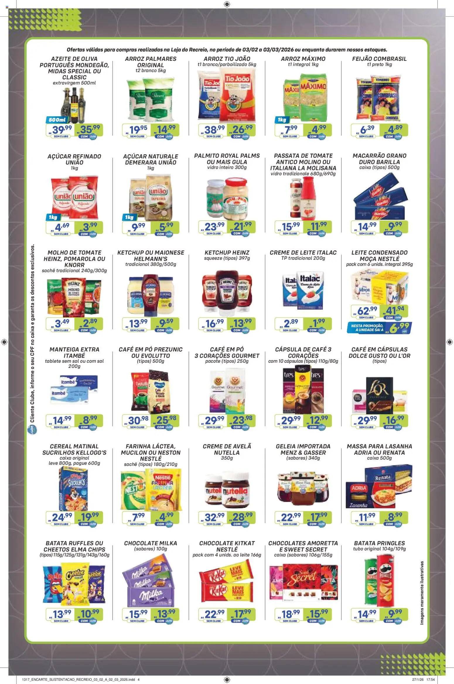 Prezunic Folheto - válido de 02.03.2026 | Página: 4 | Produtos: Feijão, Molho de tomate, Macarrão, Sucrilhos