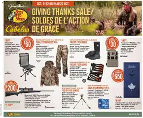Preview of Cabelas weekly flyer / circulaire from shop Cabelas valid from 09.10.2025