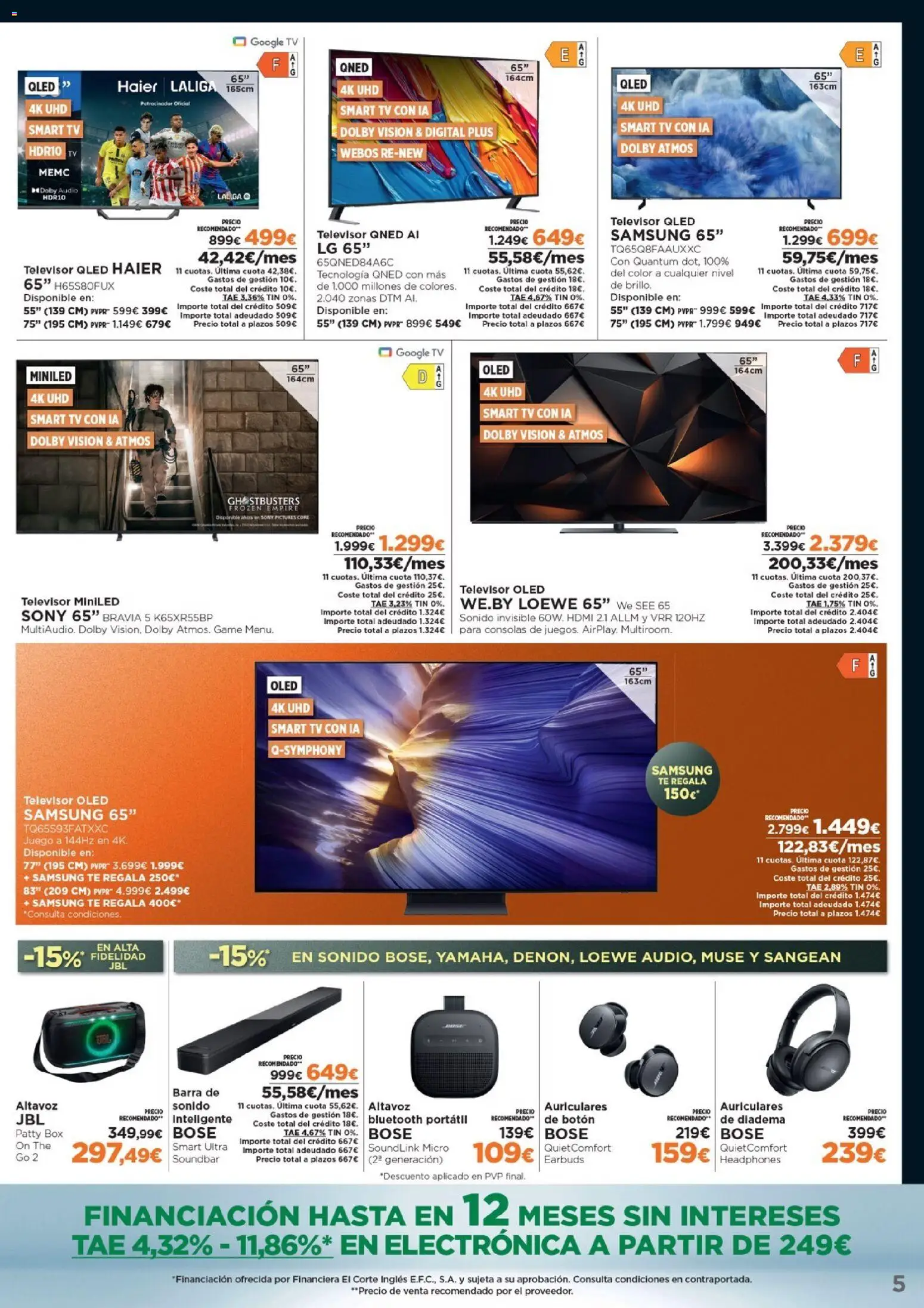 Nuevas ofertas de El Corte Inglés válidas en toda la República Mexicana desde el 10.11.2025. ¡Encuentra las mejores ofertas en El Corte Inglés Black Friday! | Página: 5 | Productos: Juego, Barra, Té, Televisor