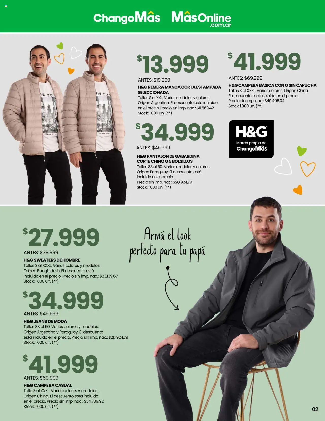 Changomas Feliz día, papá │ válido desde el 05.06.2025 | Página: 3 | Productos: Manga, Remera, Campera, Papa
