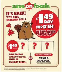 Preview of Save on foods weekly flyer / circulaire from shop Save on foods valid from 14.08.2025
